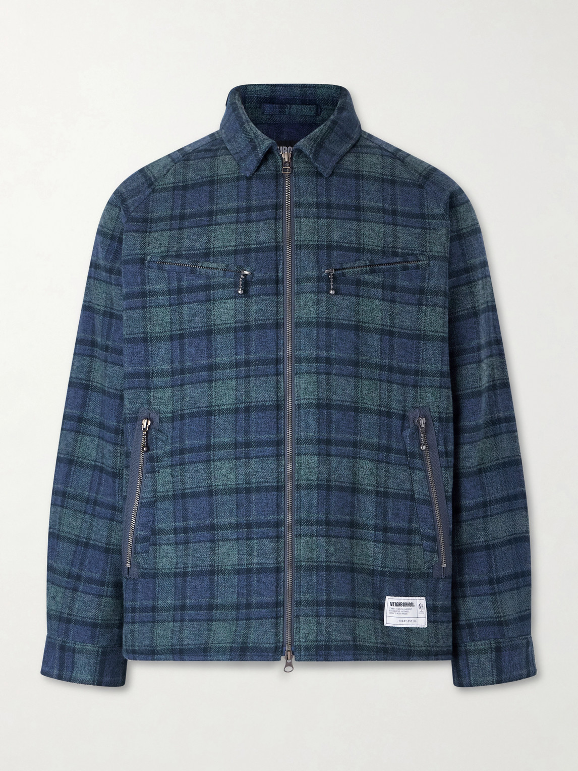Neighborhood Padded Checked Cotton-Drill Blouson Jacket - Men