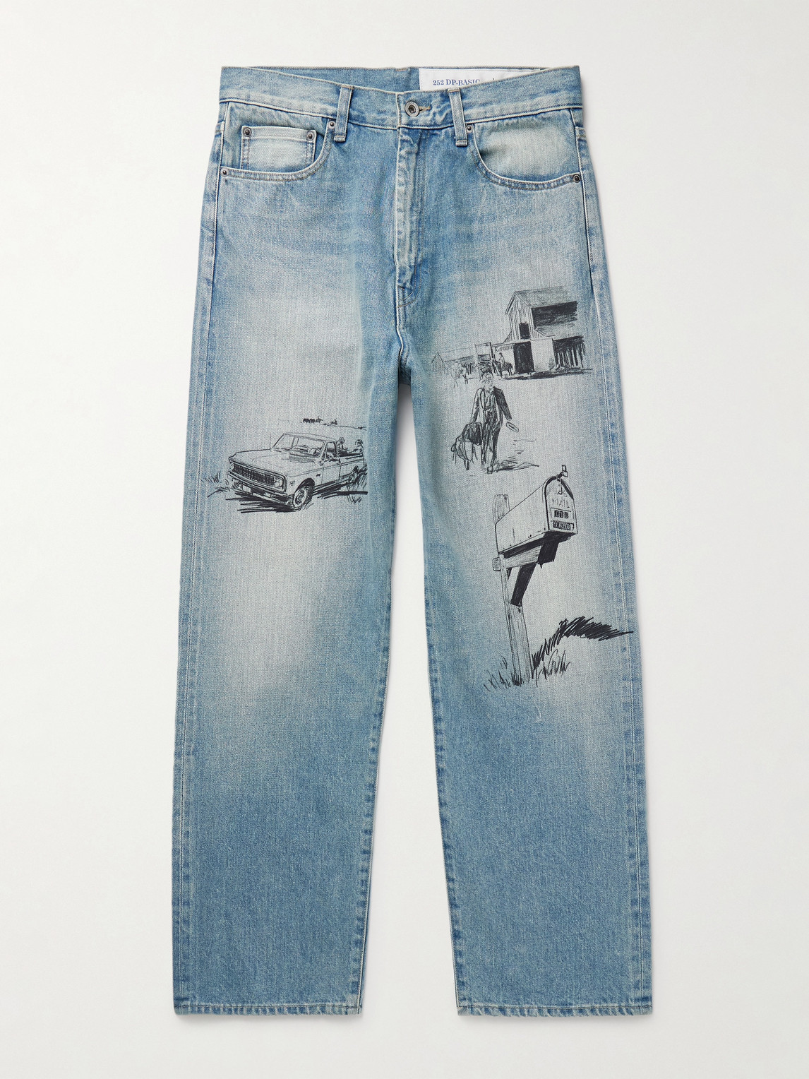 Neighborhood One of These Days traight-Leg Printed Jeans - Men