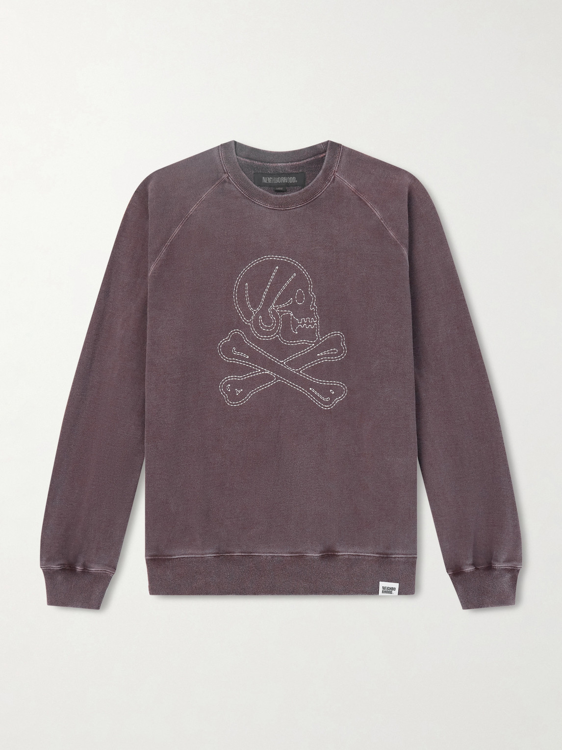Neighborhood Embroidered Pigment-Dyed Cotton-Jersey weatshirt - Men