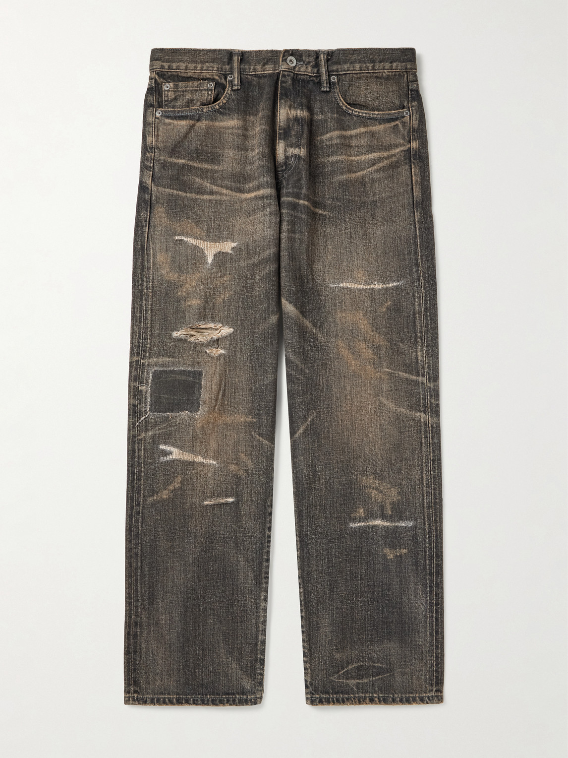 Neighborhood avage traight-Leg Distressed Jeans - Men