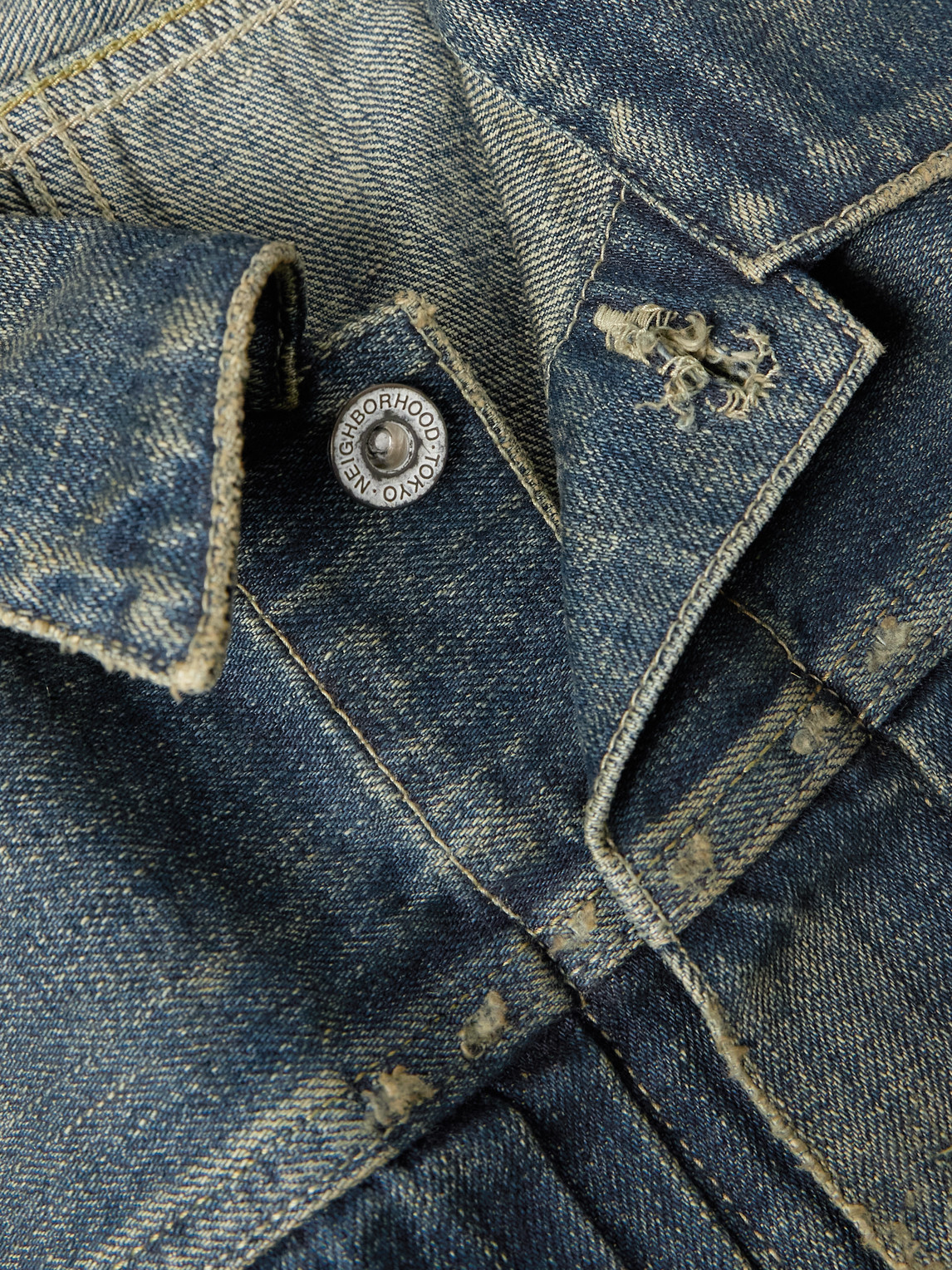 Neighborhood Men S Savage Denim Type-1 Jacket Indigo In Blue