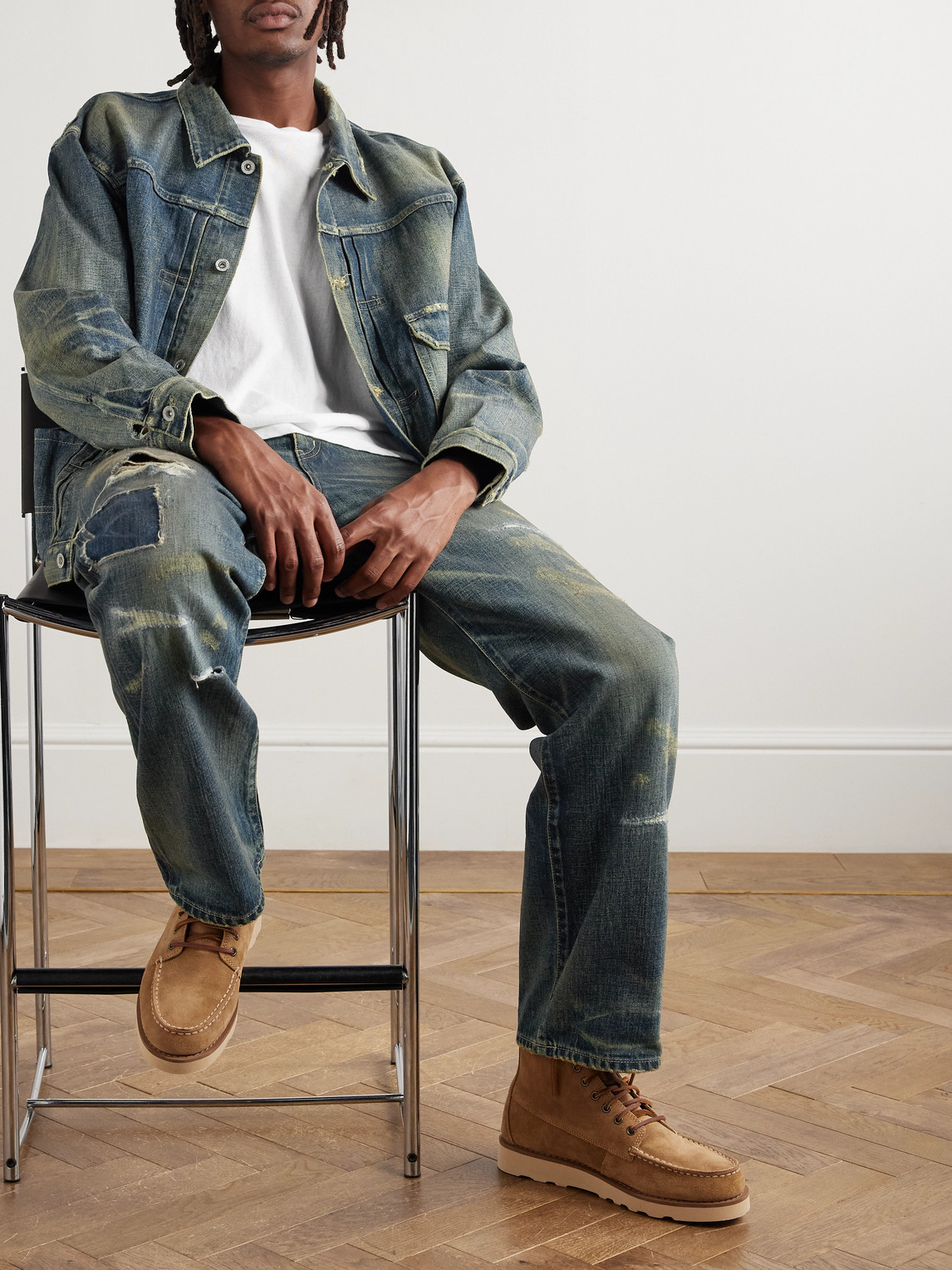 Neighborhood Men S Savage Denim Type-1 Jacket Indigo In Blue