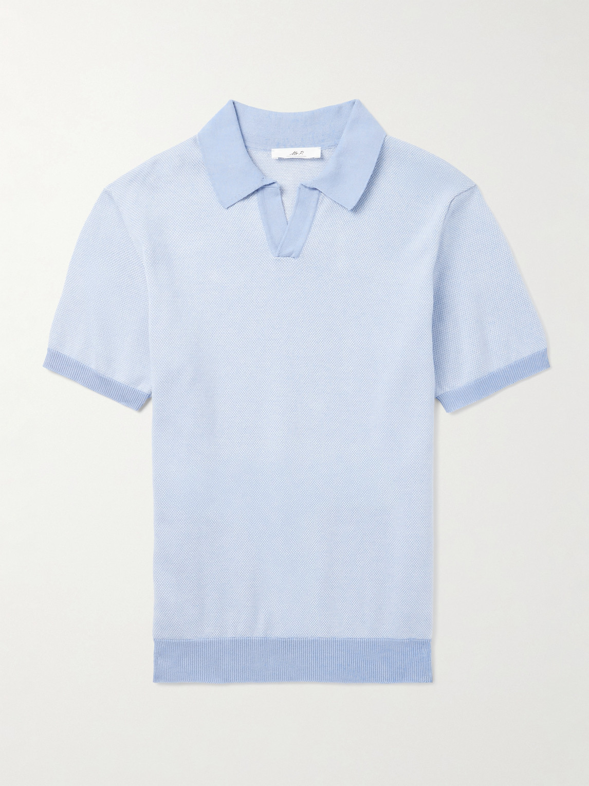 MR P. Honeycomb-Knit Organic Cotton Polo hirt - Men