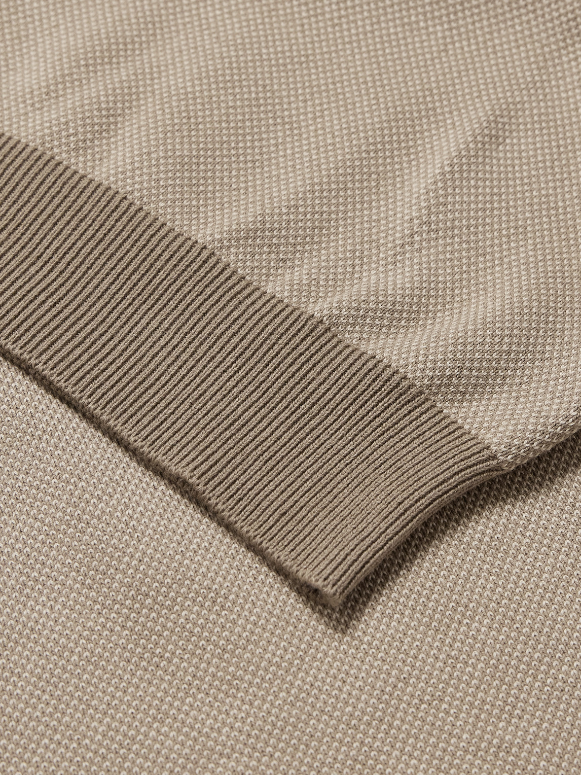 Mr P. - Honeycomb-Knit Organic Cotton Polo Shirt