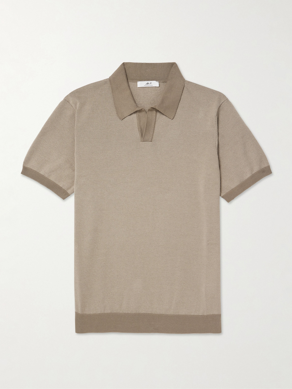 MR P. Honeycomb-Knit Organic Cotton Polo Shirt - Men