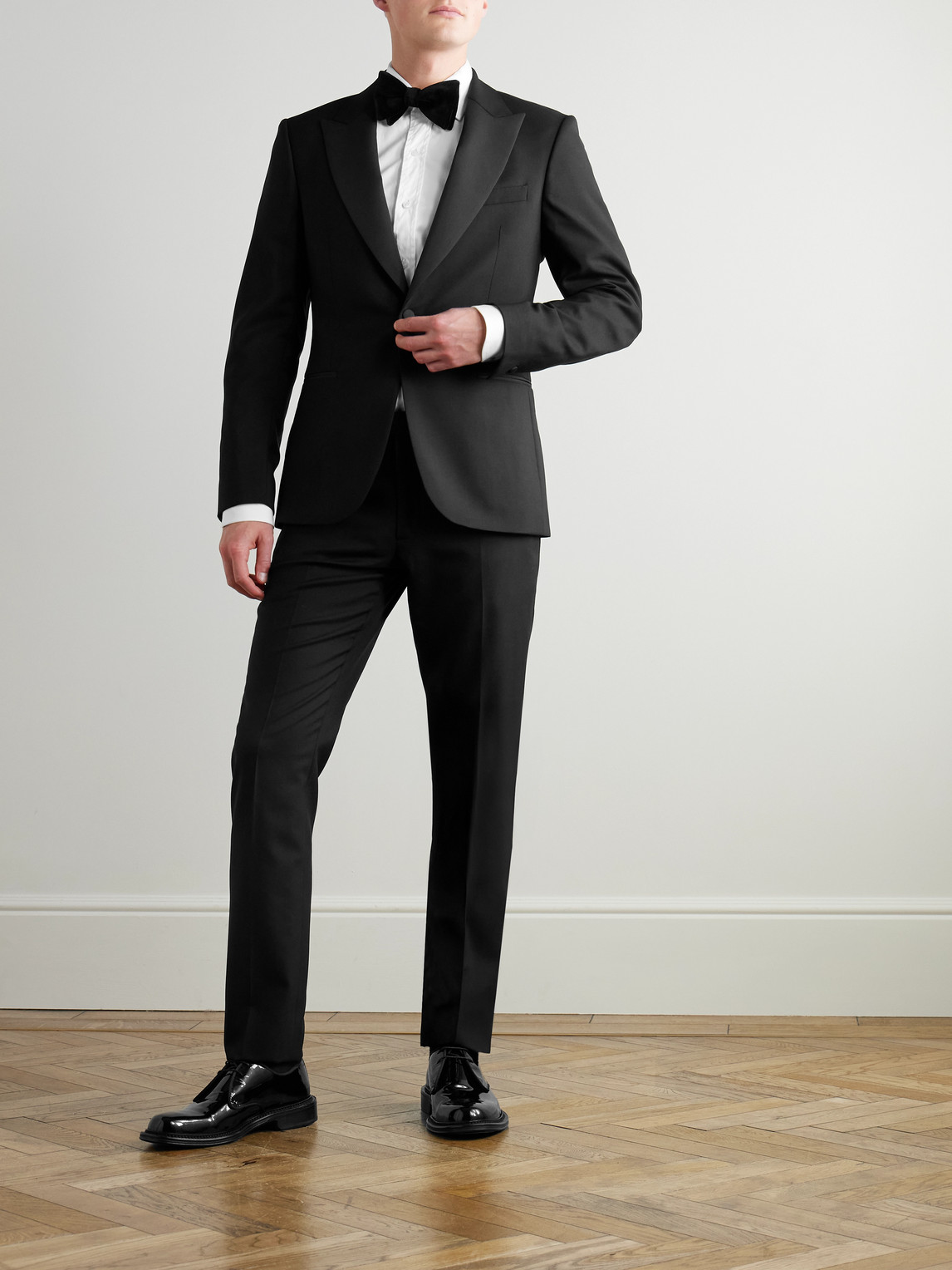 Mr P. - Slim-Fit Satin-Trimmed Wool Tuxedo Jacket
