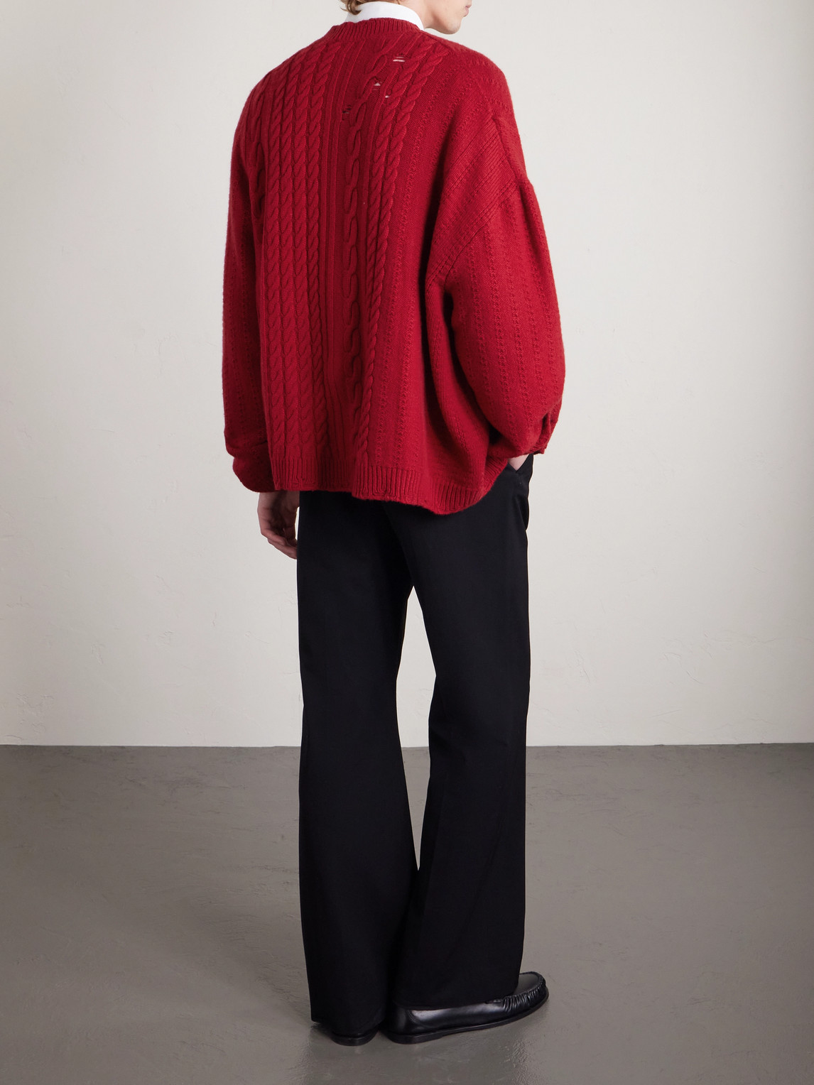  Enfants Riches Déprimés - Asymmetric Cashmere Cardigan - Men - Red - S 