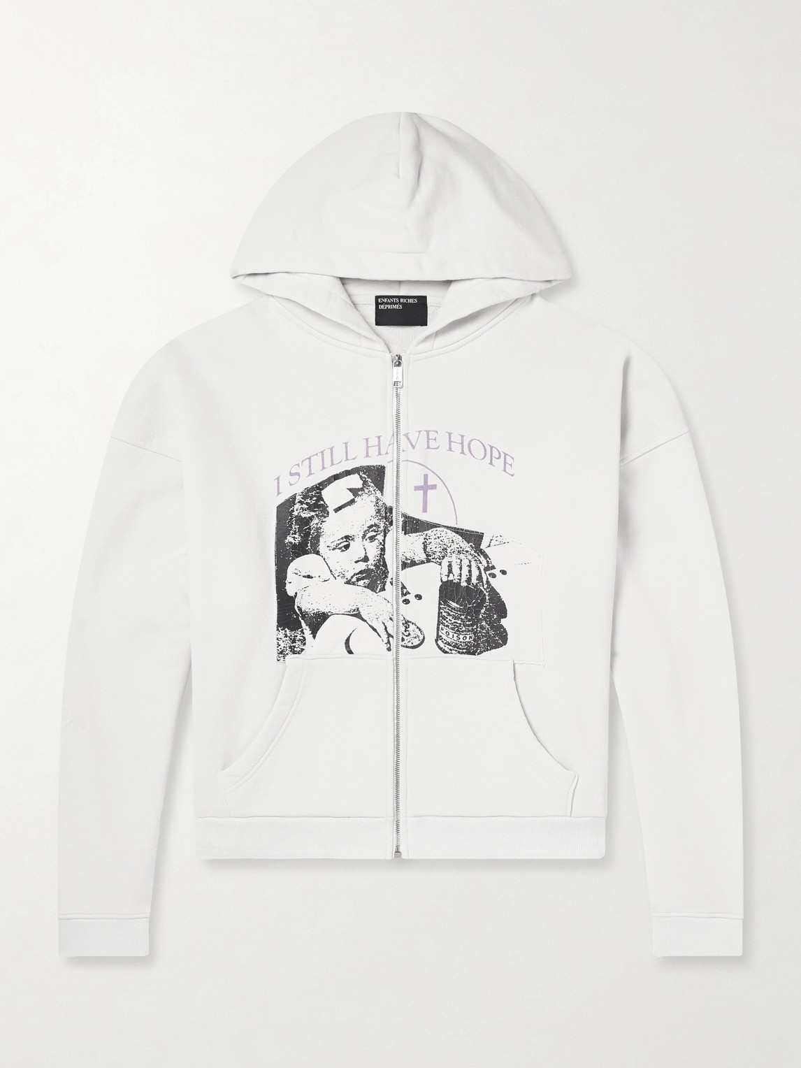 Enfants Riches Déprimés I Still Have Hope Printed Cotton-Jersey Zip-Up Hoodie - Men