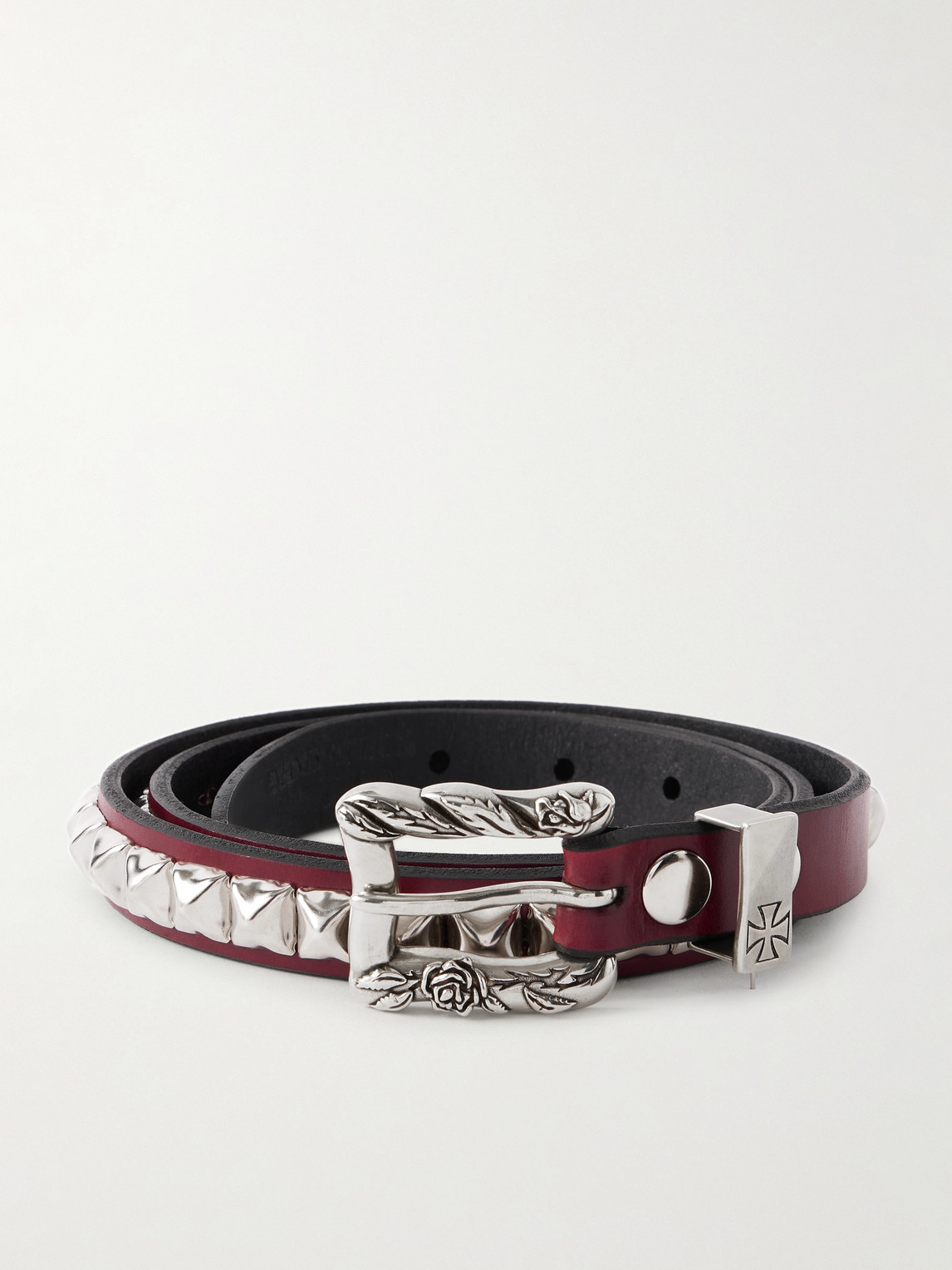 Enfants Riches Déprimés 2cm Logo-Embossed Studded Leather Belt - Men