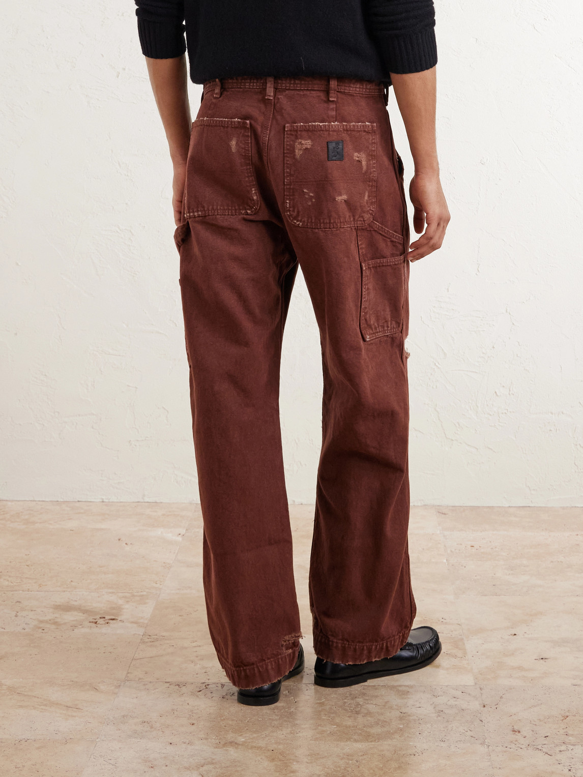  Enfants Riches Déprimés - Paint Straight-leg Distressed Cotton-canvas Trousers - Men - Brown - Uk/us 30 