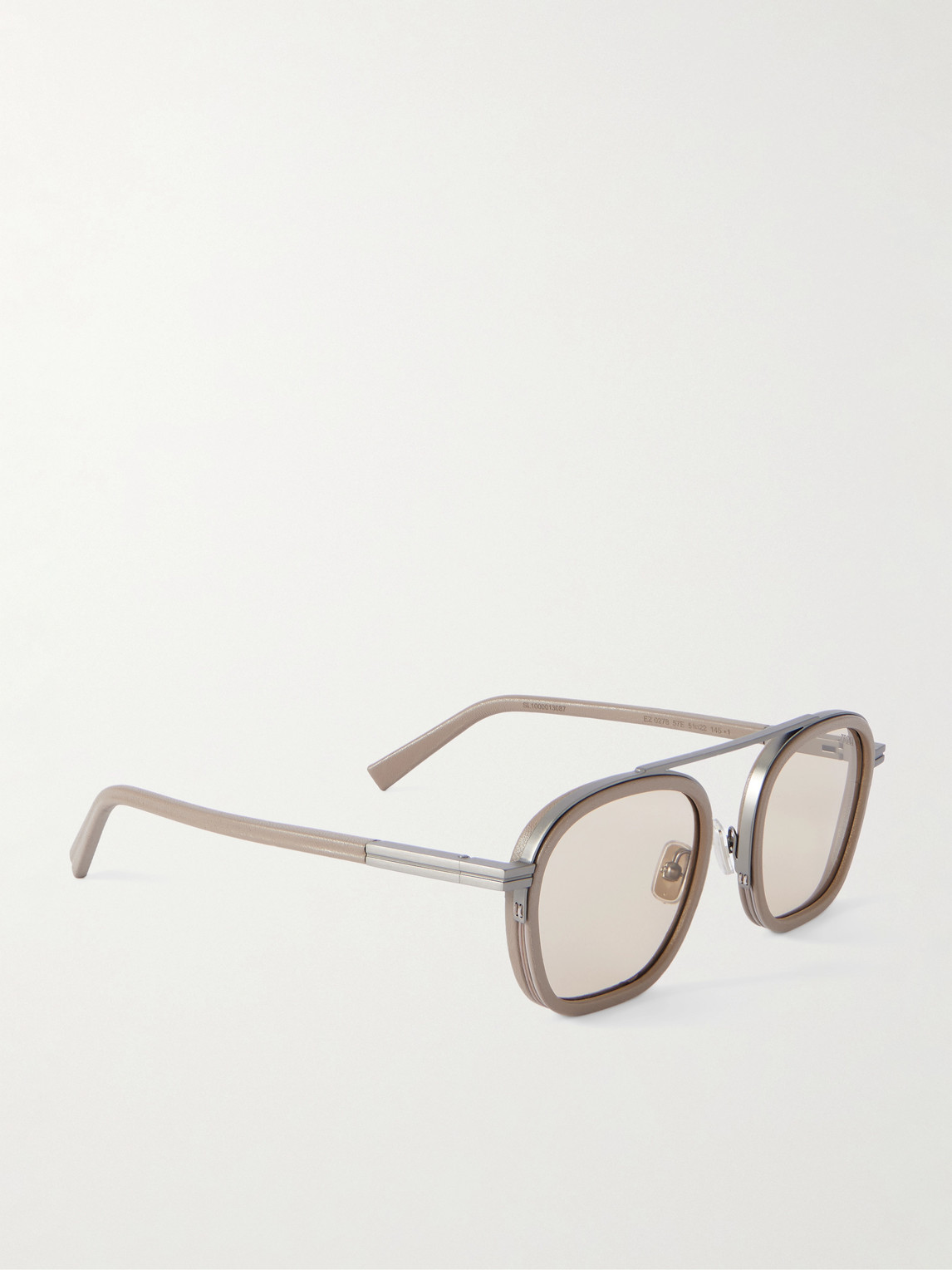 Zegna Aviator-style Acetate And Silver-tone Sunglasses