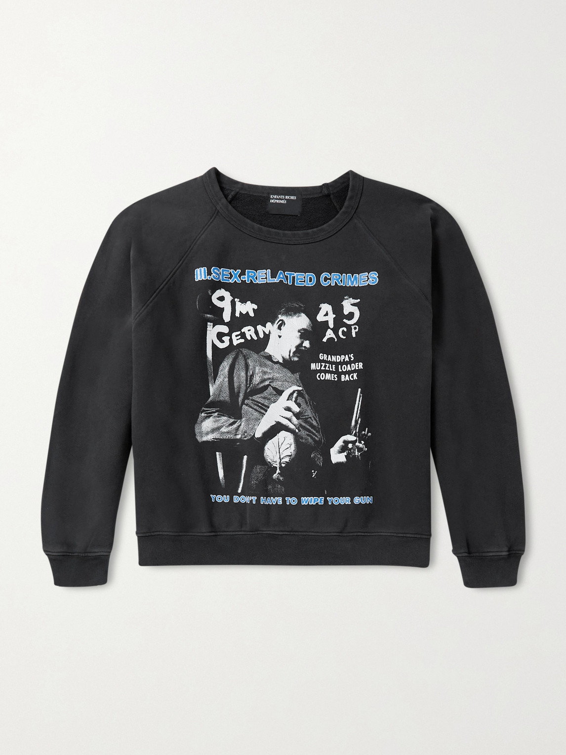 Enfants Riches Déprimés Crimes Cropped Printed Cotton-Jersey weatshirt - Men