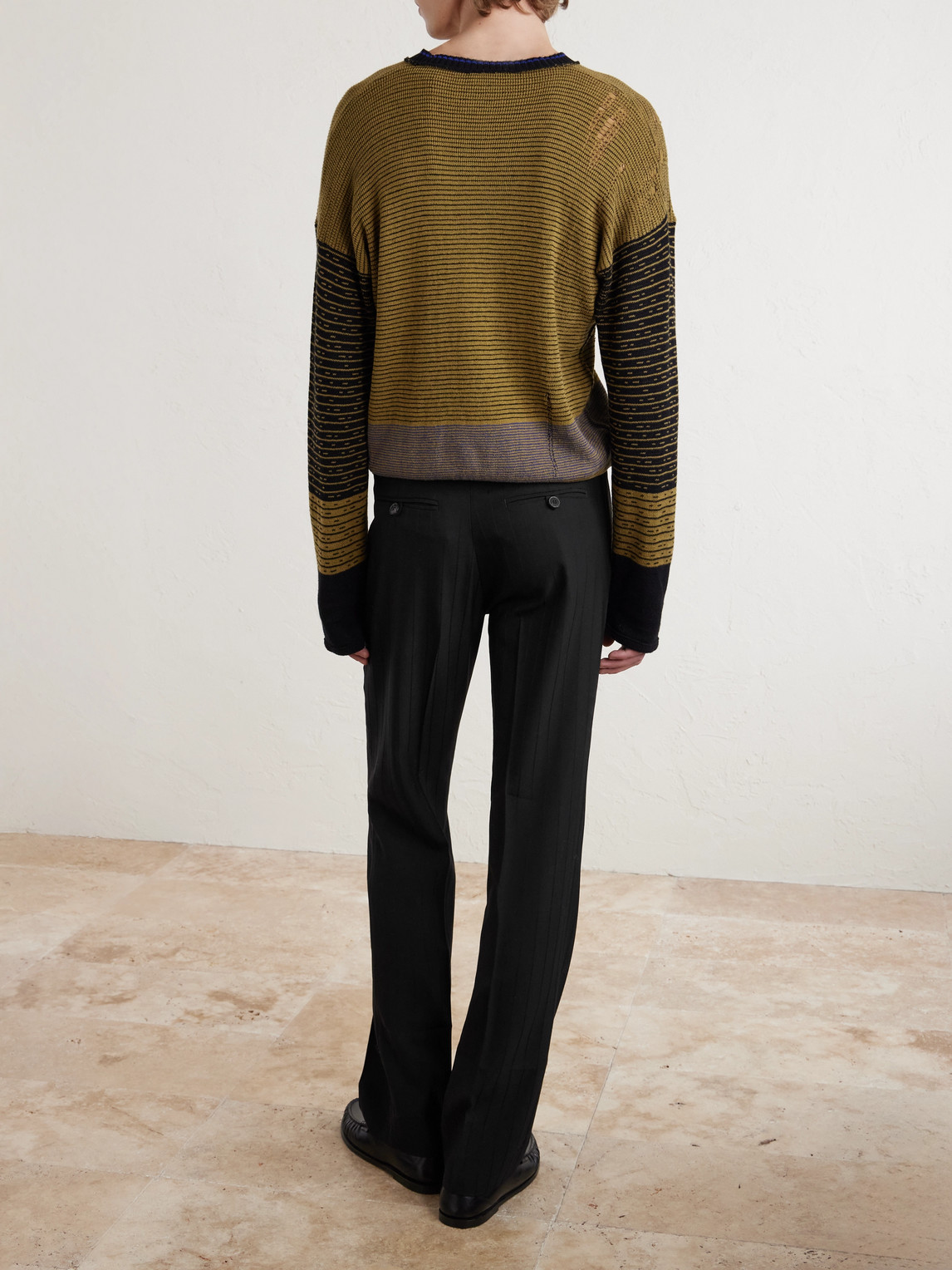  Enfants Riches Déprimés - Skinny Lieutenant Straight-leg Pinstriped Virgin Wool Trousers - Men - Black - It 54 