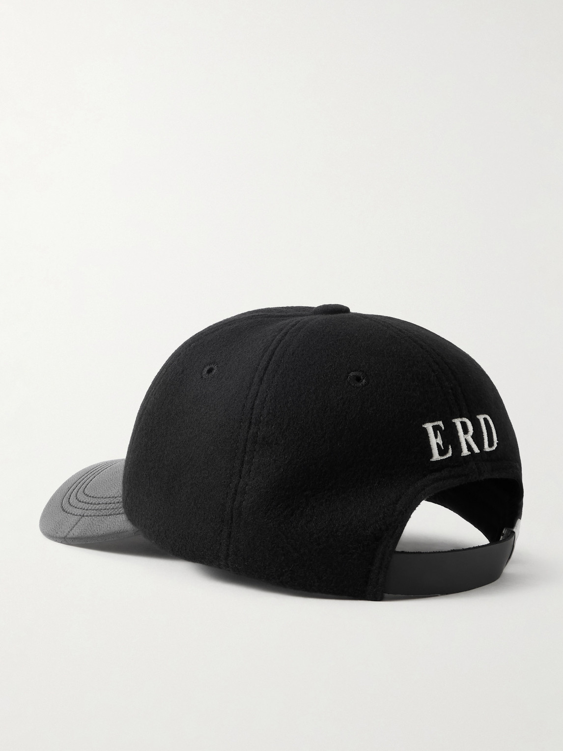 Enfants Riches Deprimes Lord Kill The Pain Leather-trimmed Embroidered Wool And Cashmere-blend Baseball Cap In Black