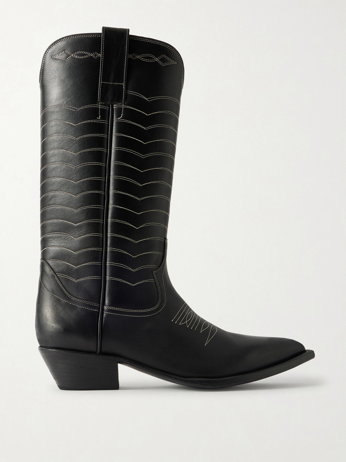 Enfants Riches Deprimes Split Ends Embroidered Leather Boots In Black