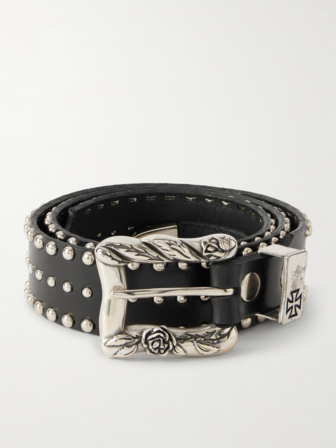 Enfants Riches Déprimés Lock Jaw 3.5cm Studded Leather Belt EU 90