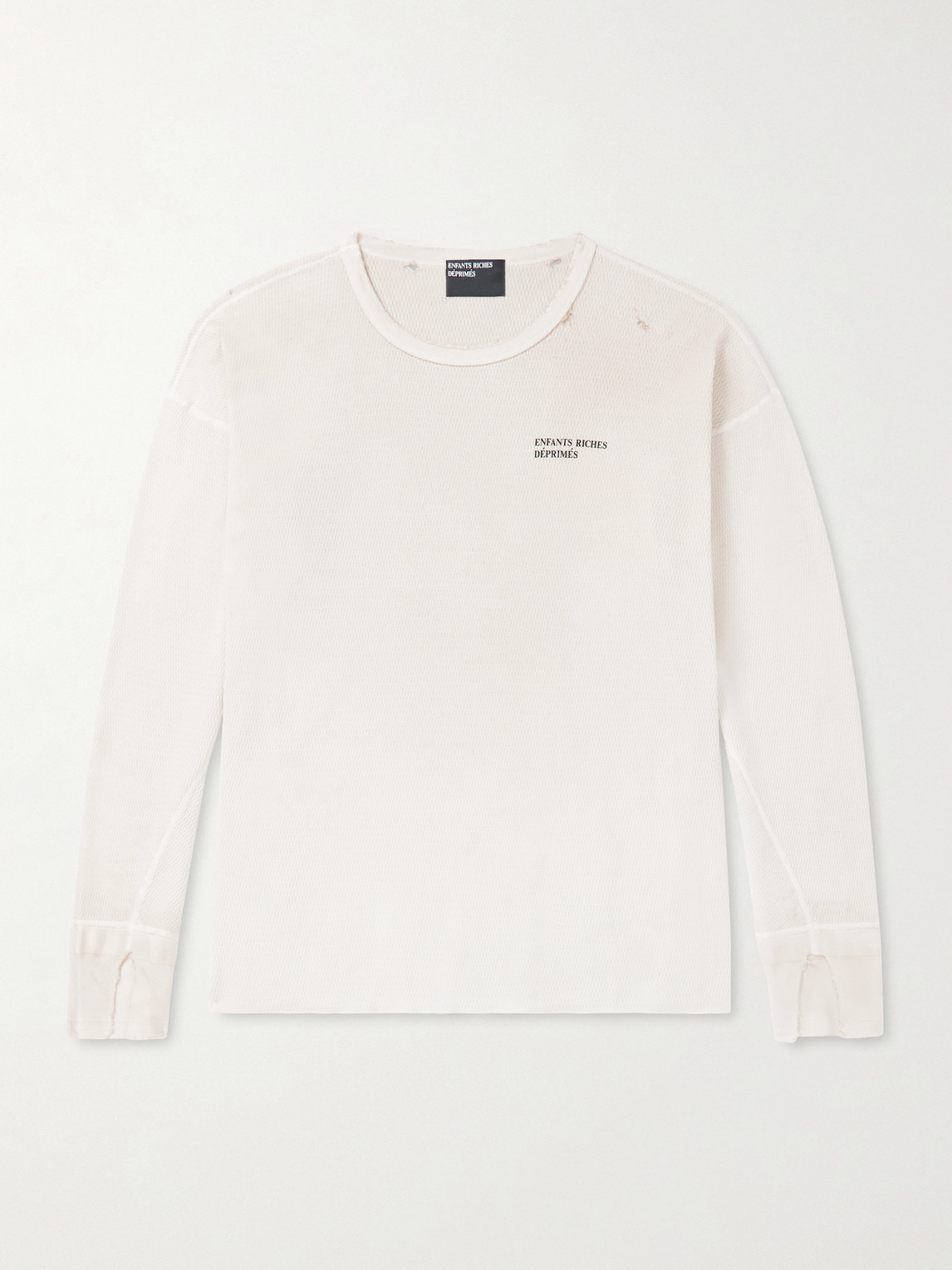 Enfants Riches Déprimés ogo-Print Distressed Textured-Cotton T-Shirt - Men