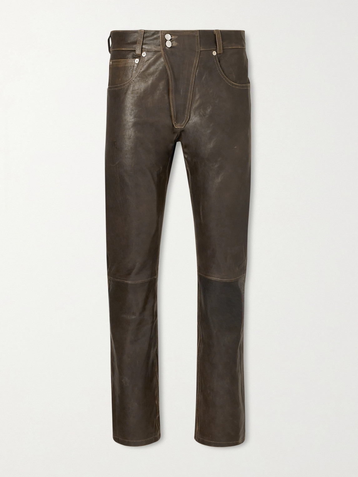 Enfants Riches Déprimés Moto Fly Slim-Fit Straight-Leg Leather Trousers - Men