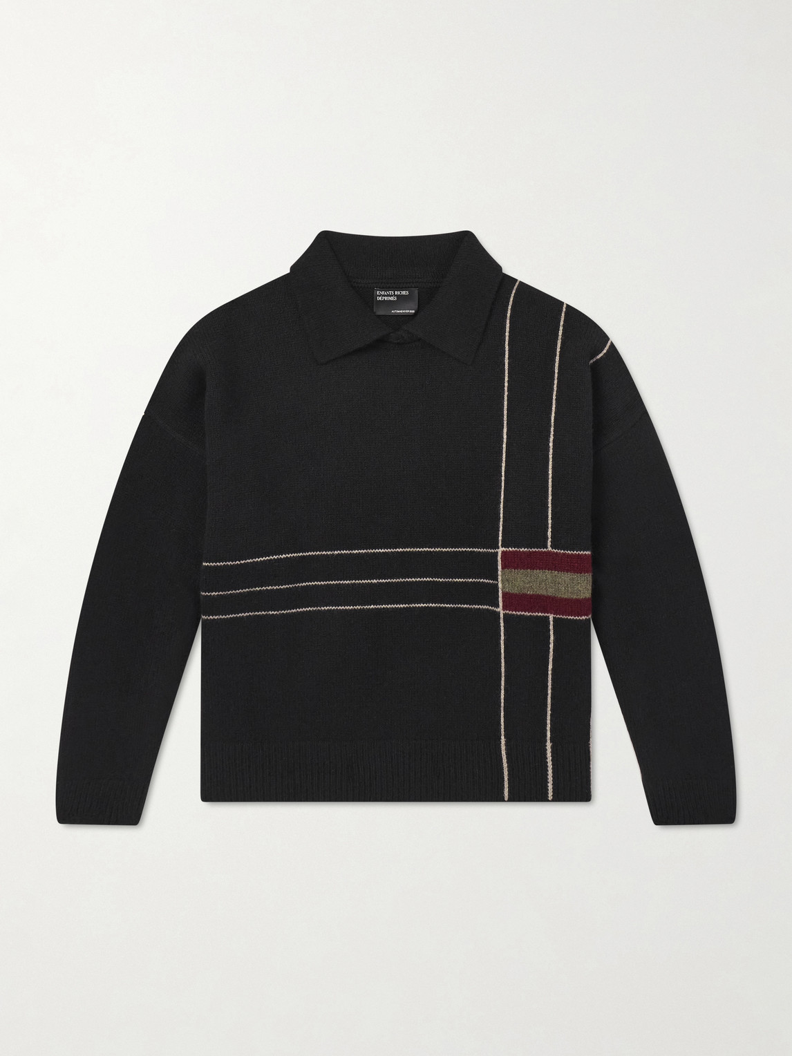 Enfants Riches Déprimés Bauhaus tudent Intarsia Cashmere Polo weater - Men