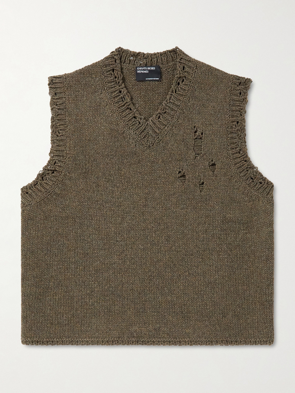 Enfants Riches Déprimés Distressed Wool weater Vest - Men
