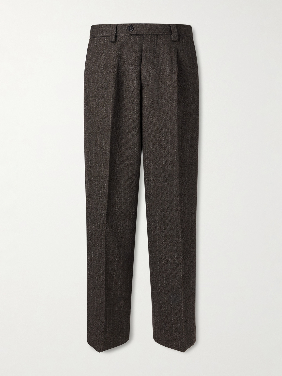 Enfants Riches Déprimés Straight-Leg Pleated Pinstriped Virgin Wool Trousers - Men