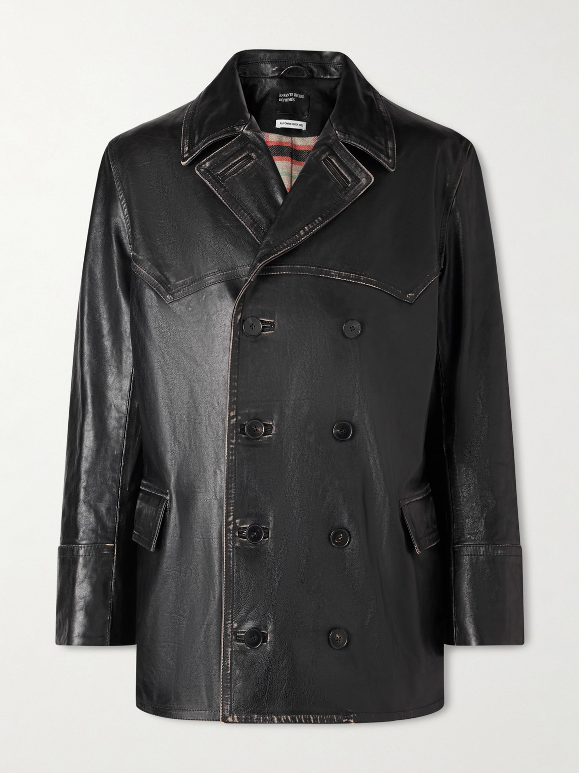 Enfants Riches Déprimés Laurence Double-Breasted Leather Jacketen