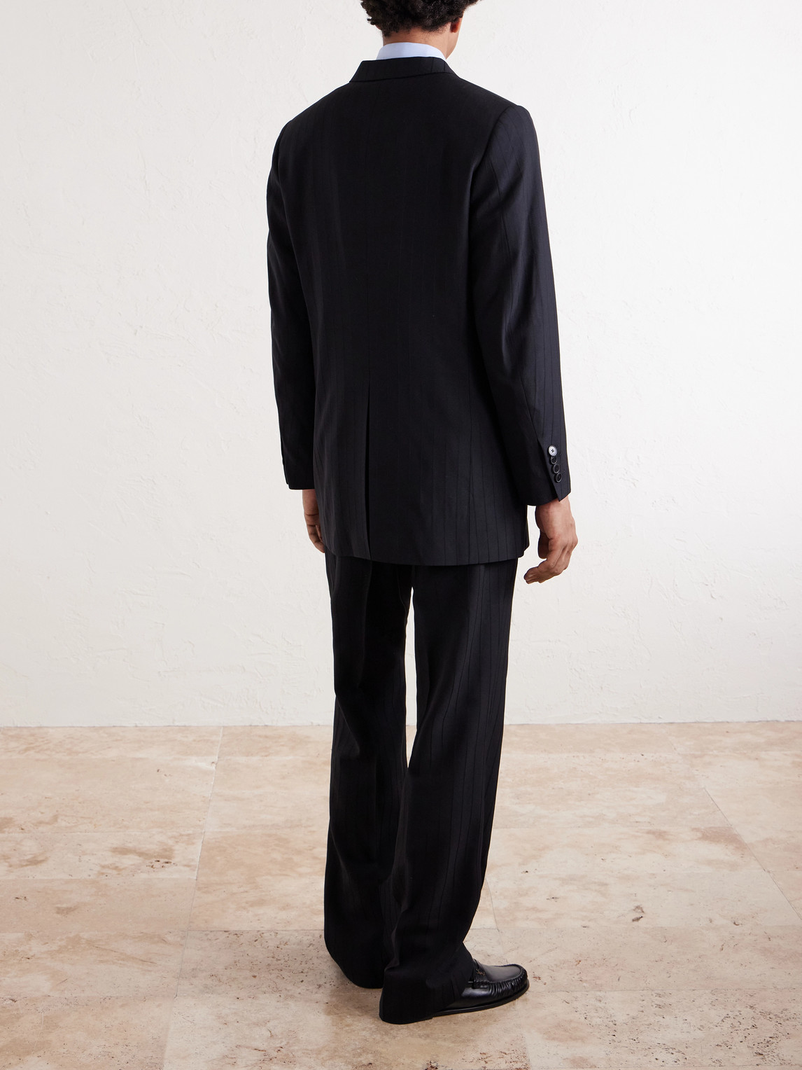 Enfants Riches Déprimés - The Pierre Doubled-breasted Pinstriped Virgin Wool-twill Blazer - Men - Black - It 48 
