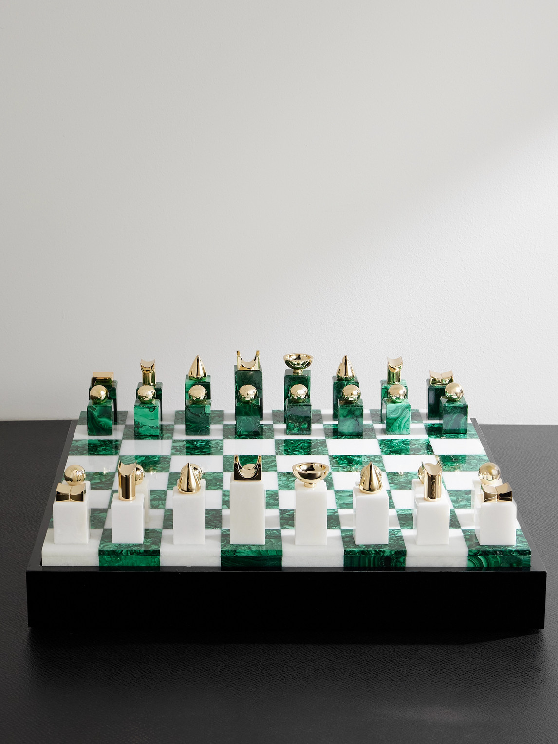 Marble and Malachite Chess Set