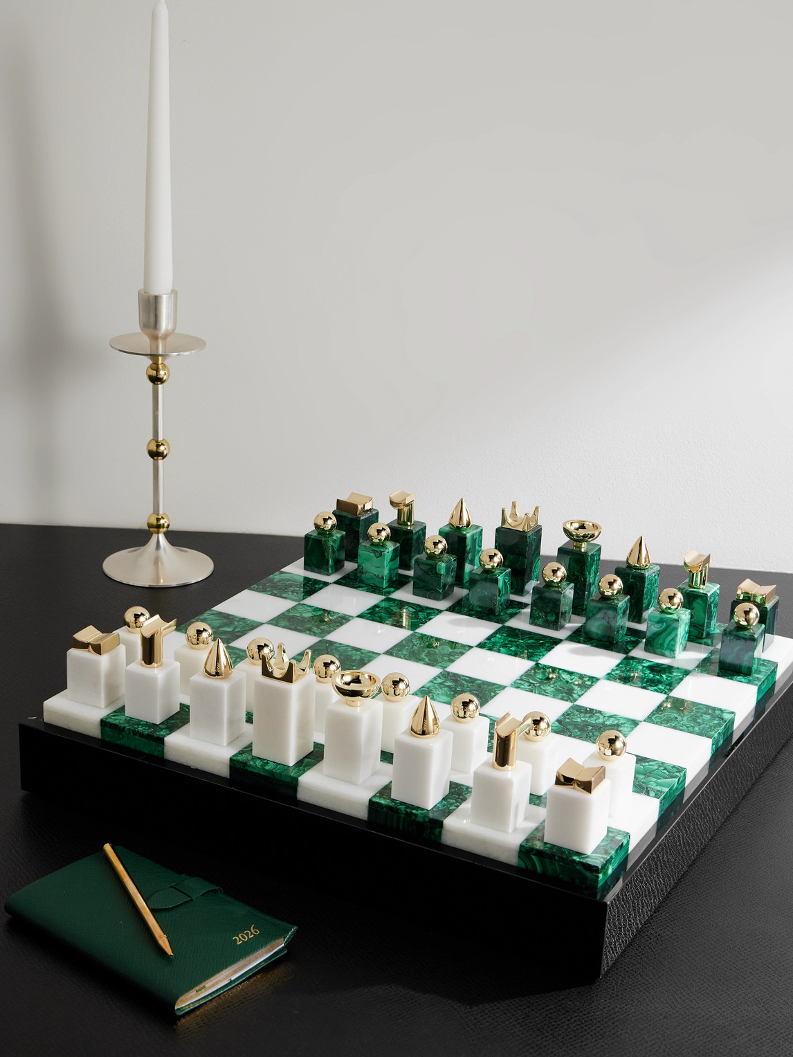 Marble and Malachite Chess Set — 2