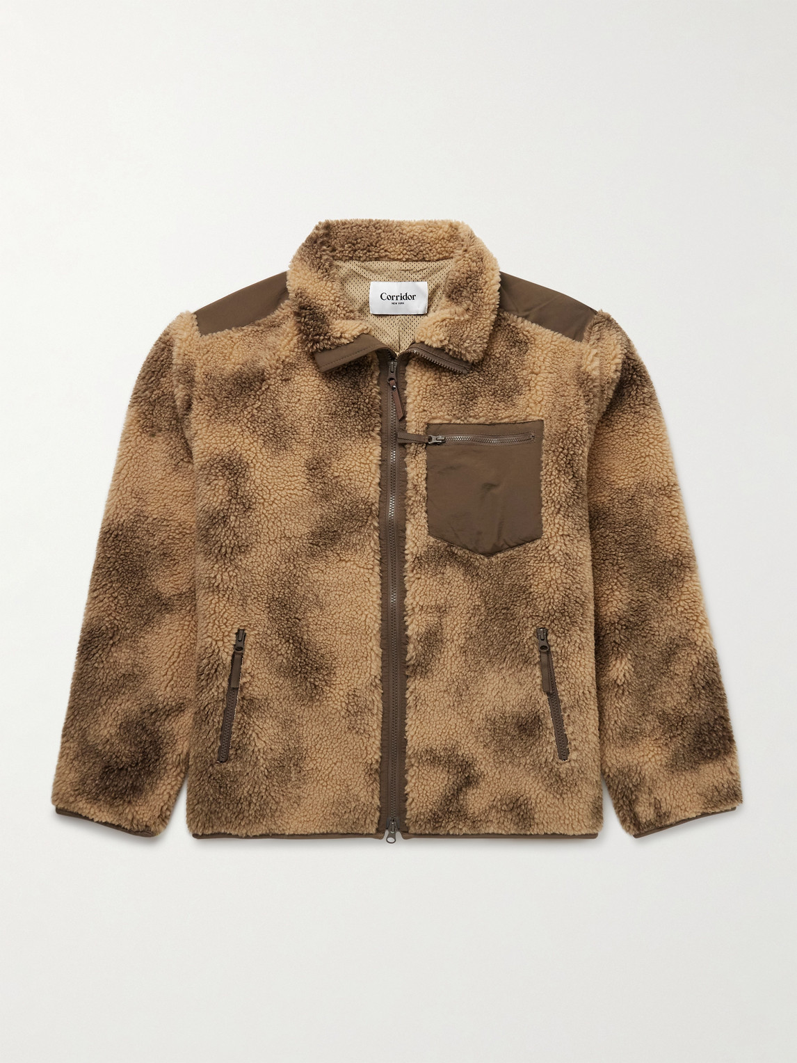 Corridor Oak hell-Trimmed Printed Fleece Jacket - Men