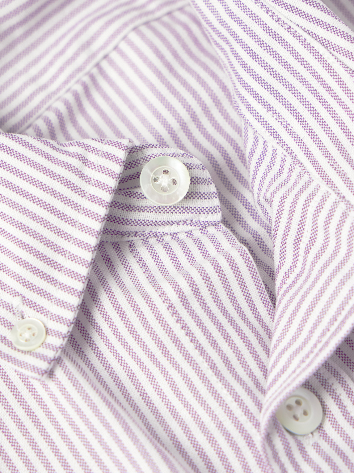 Corridor Striped Cotton Oxford Shirt In Purple