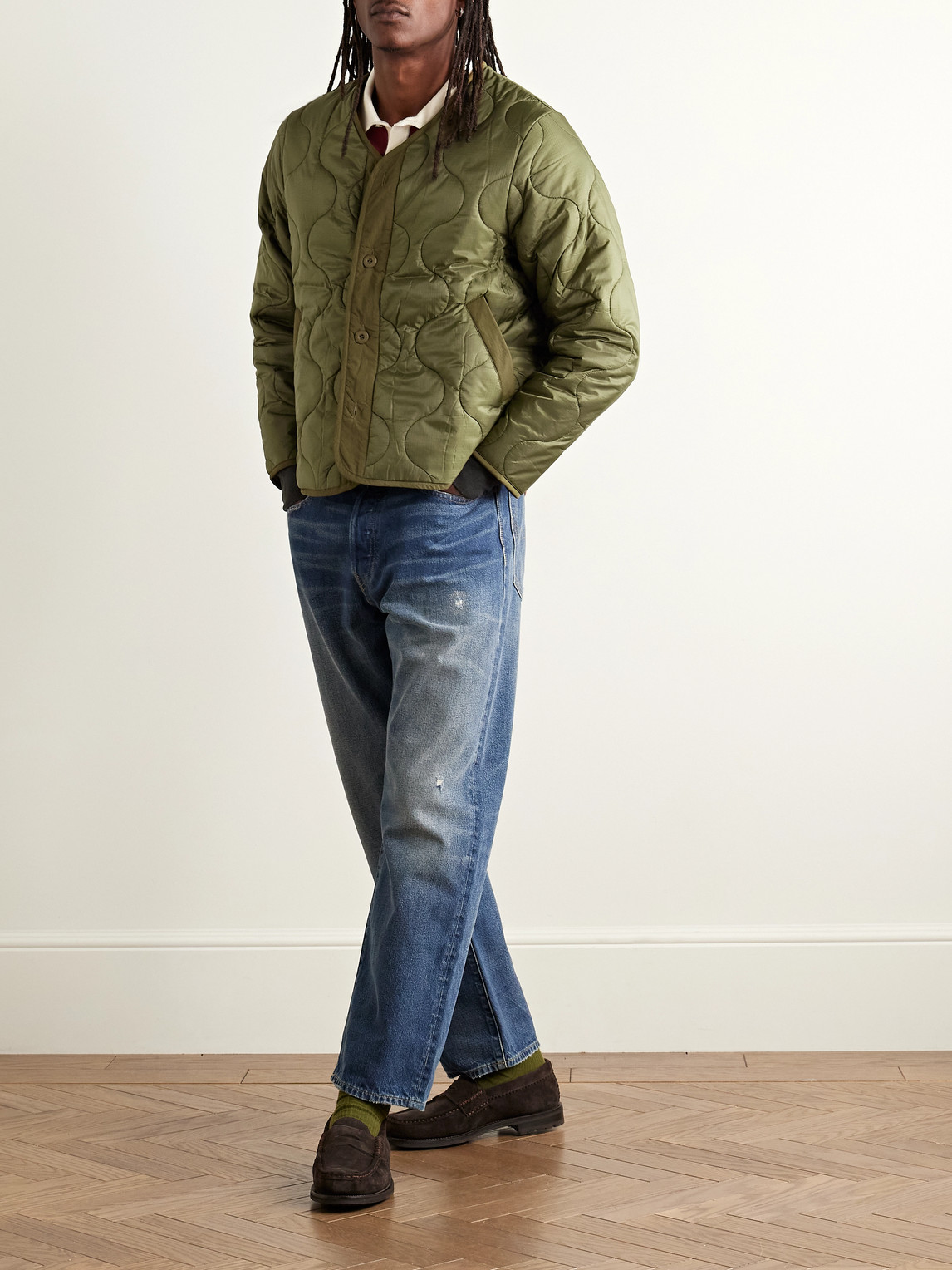 Corridor Quilted Ripstop Jacket In Green