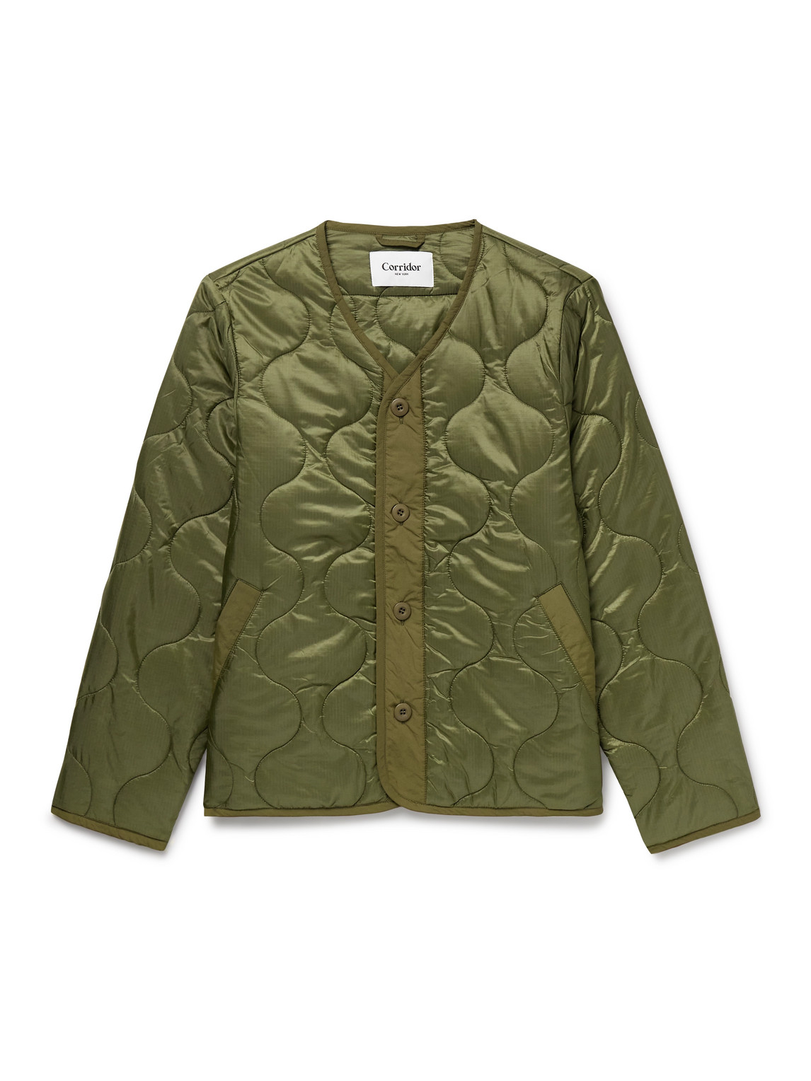 Corridor Quilted Ripstop Jacket In Green
