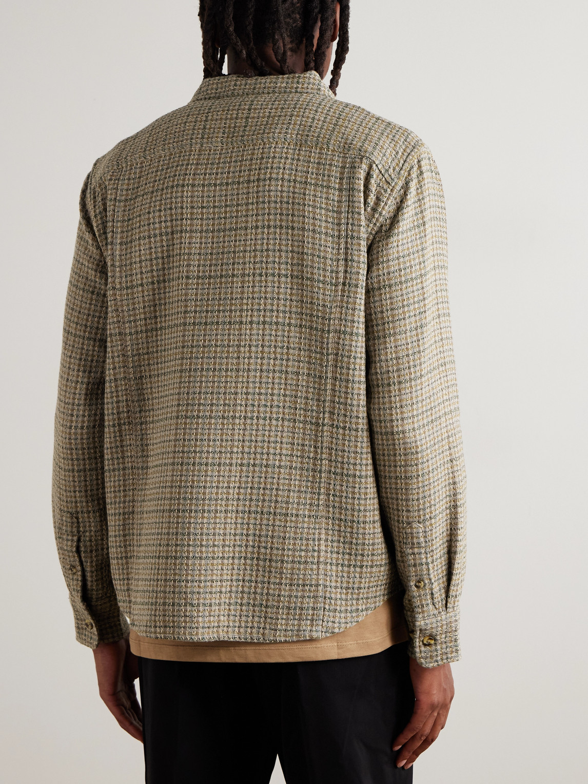 Corridor Moonrock Checked Cotton Shirt In Brown