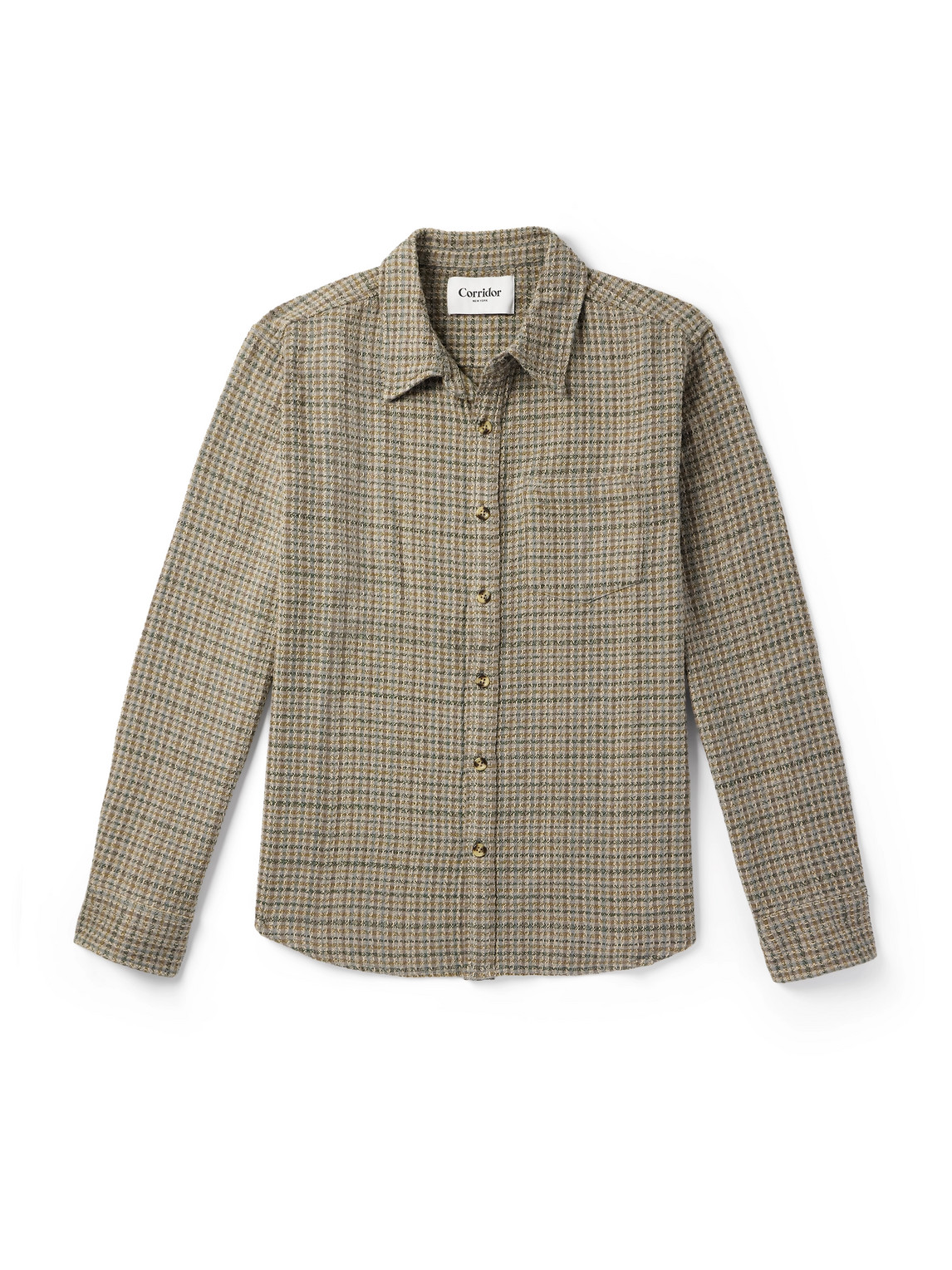 Corridor Moonrock Checked Cotton Shirt In Brown