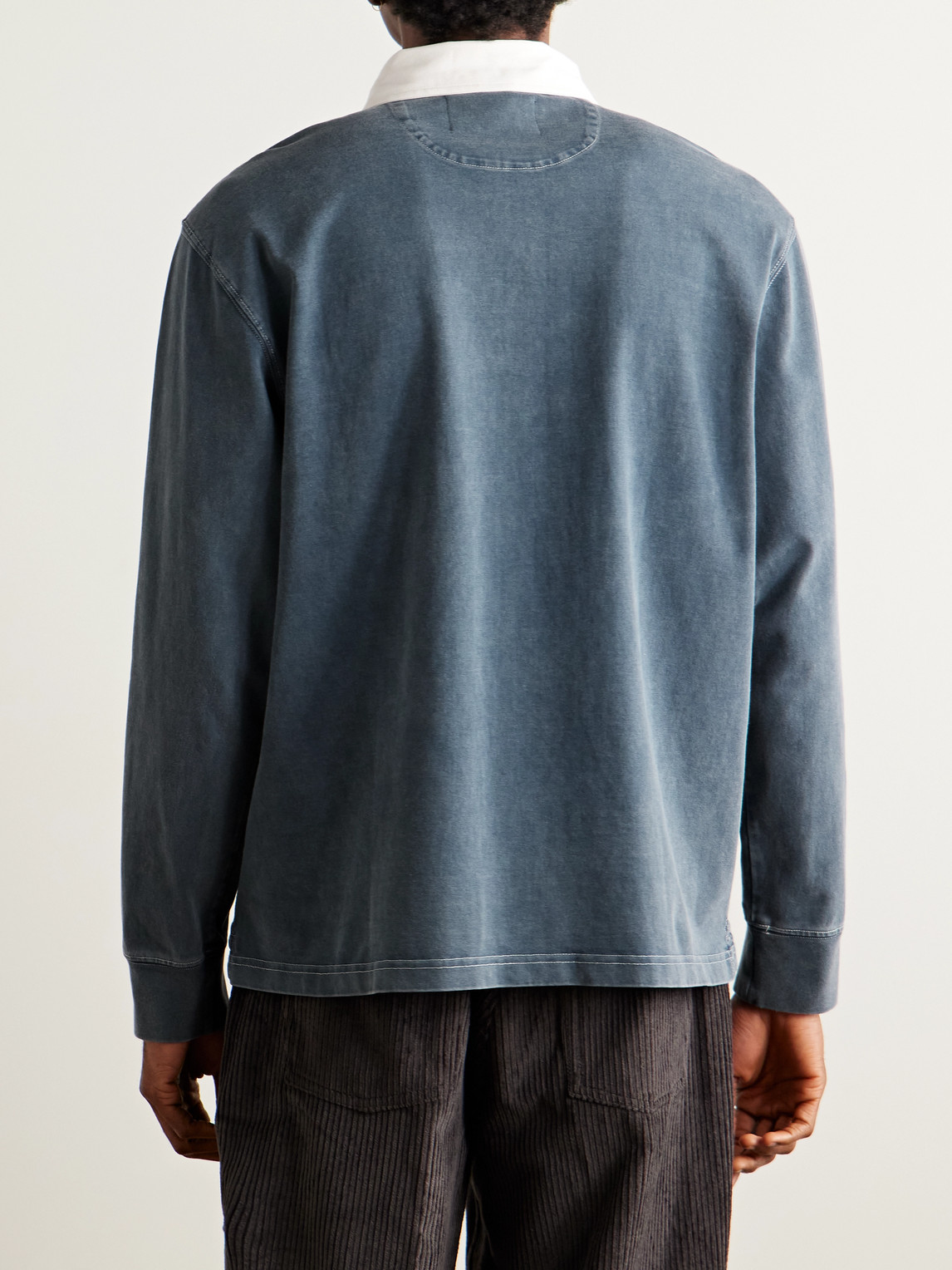 Corridor Rugby Cotton-jersey Polo Shirt In Blue