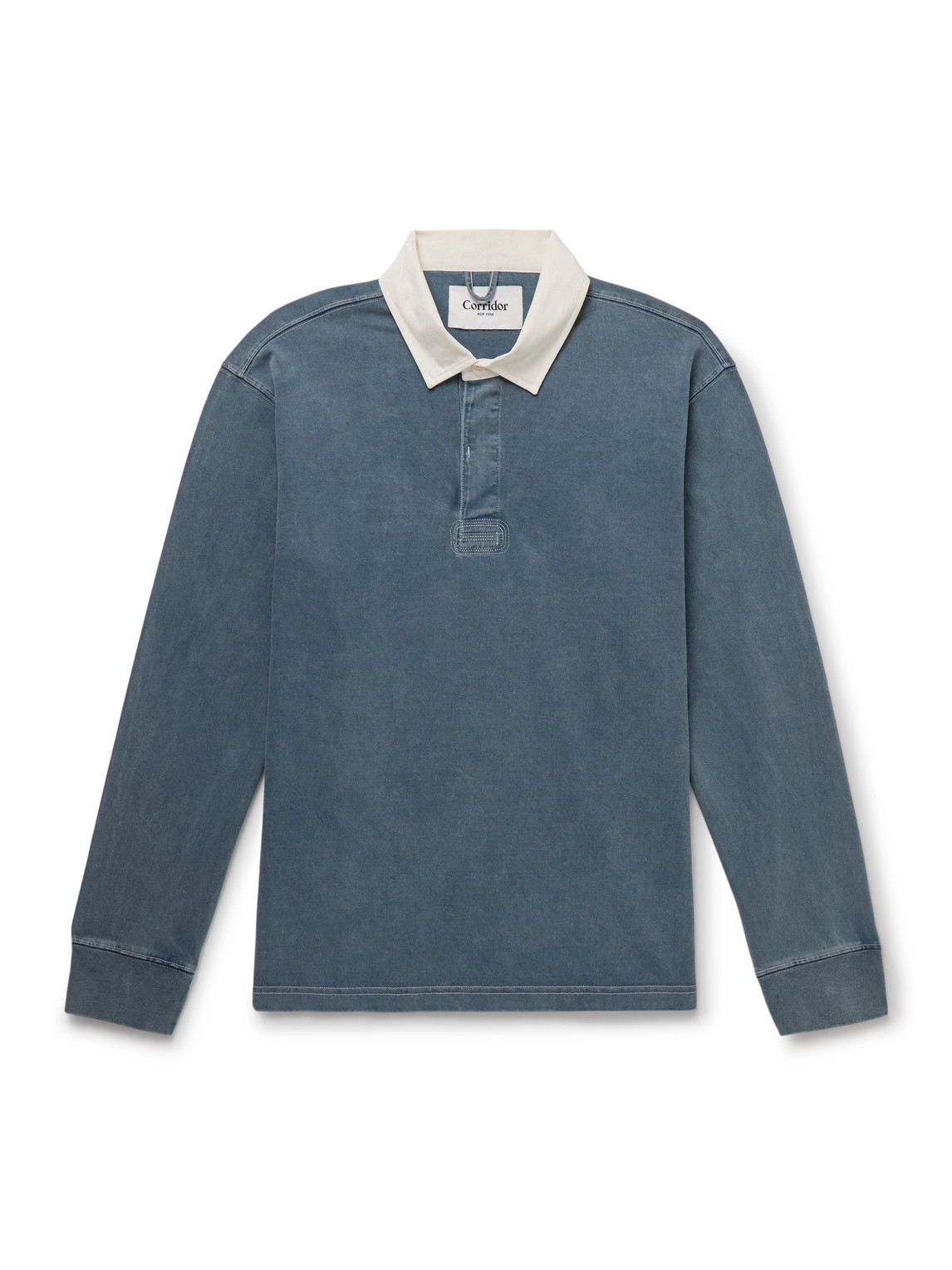 Corridor Rugby Cotton-jersey Polo Shirt In Blue