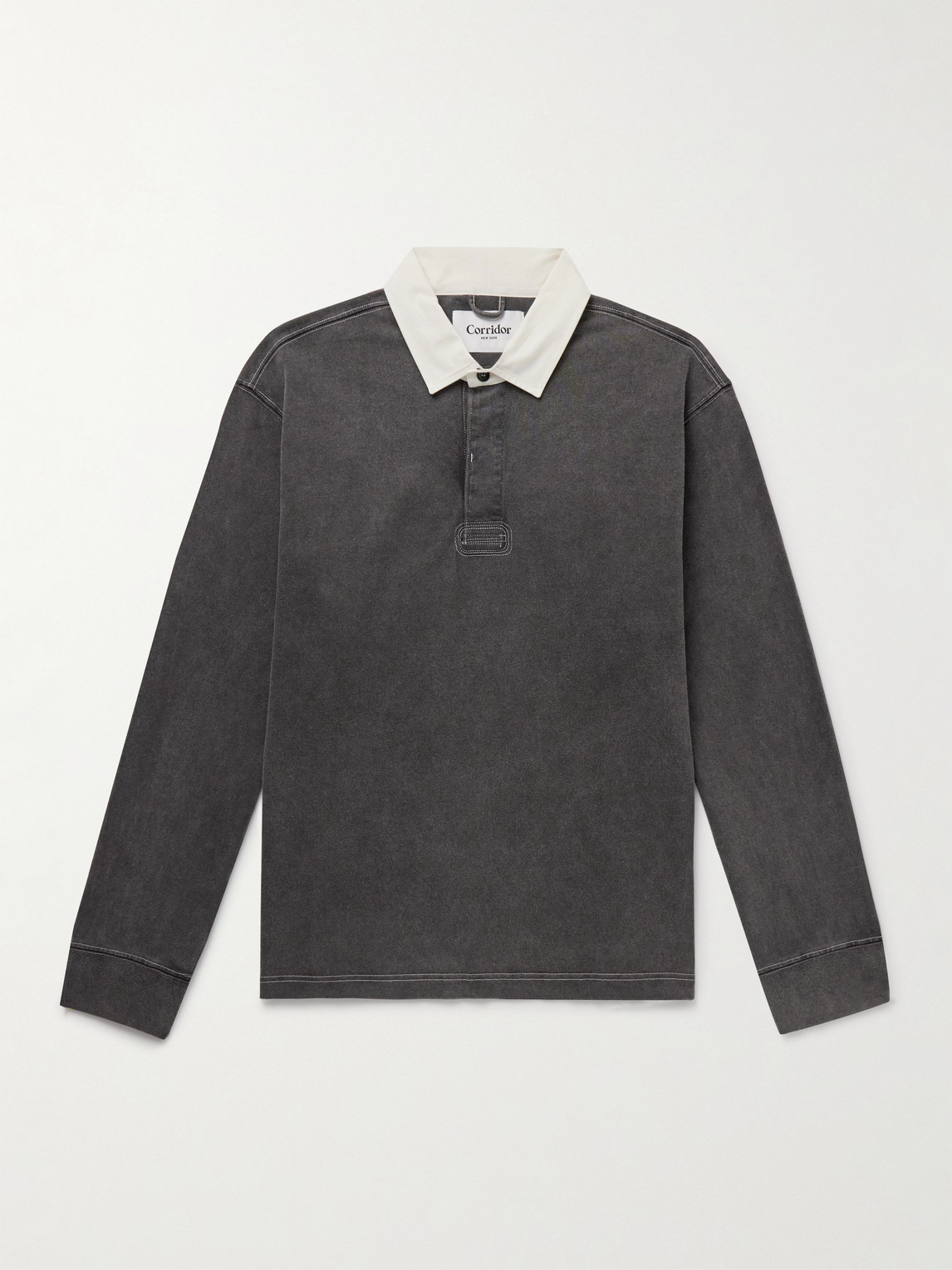 Corridor Rugby Cotton-jersey Polo Shirt In Black