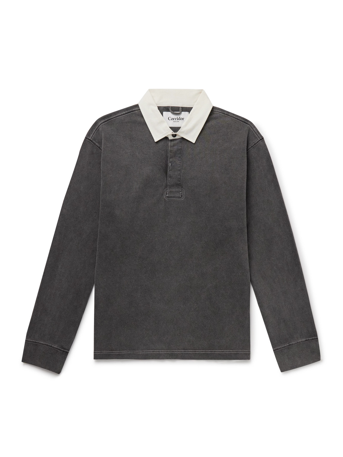 Corridor Rugby Cotton-jersey Polo Shirt In Black