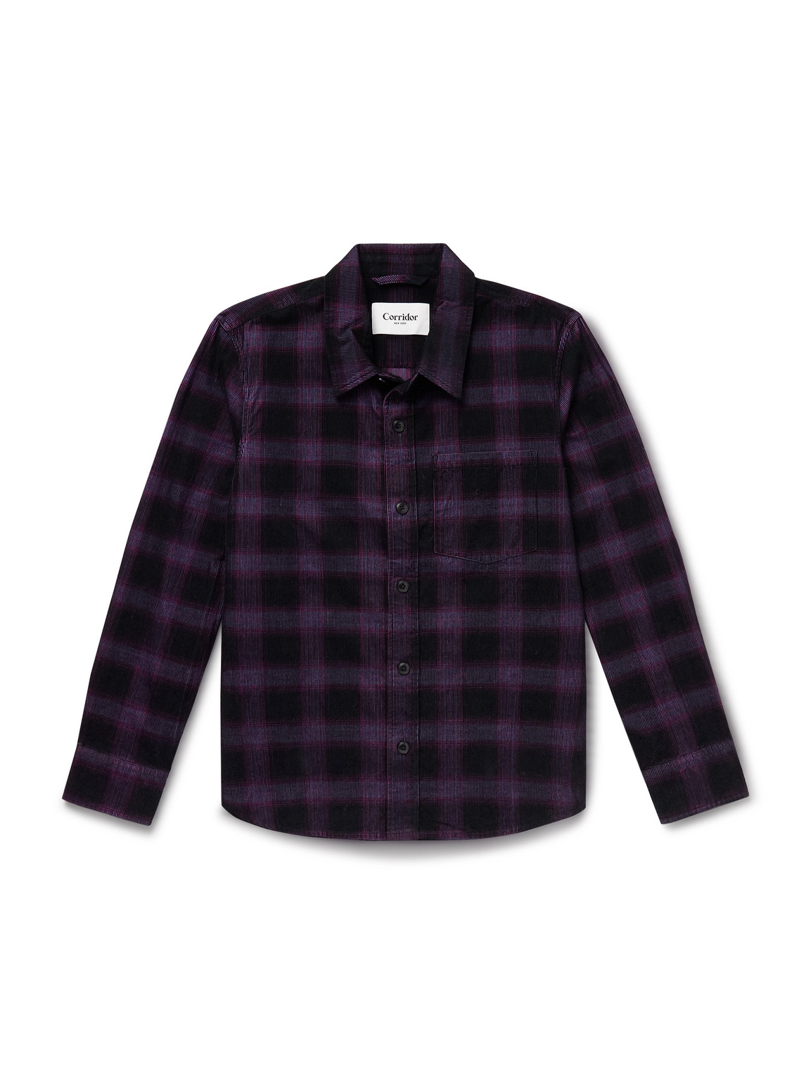 Corridor Jupiter Checked Cotton-corduroy Shirt In Multi
