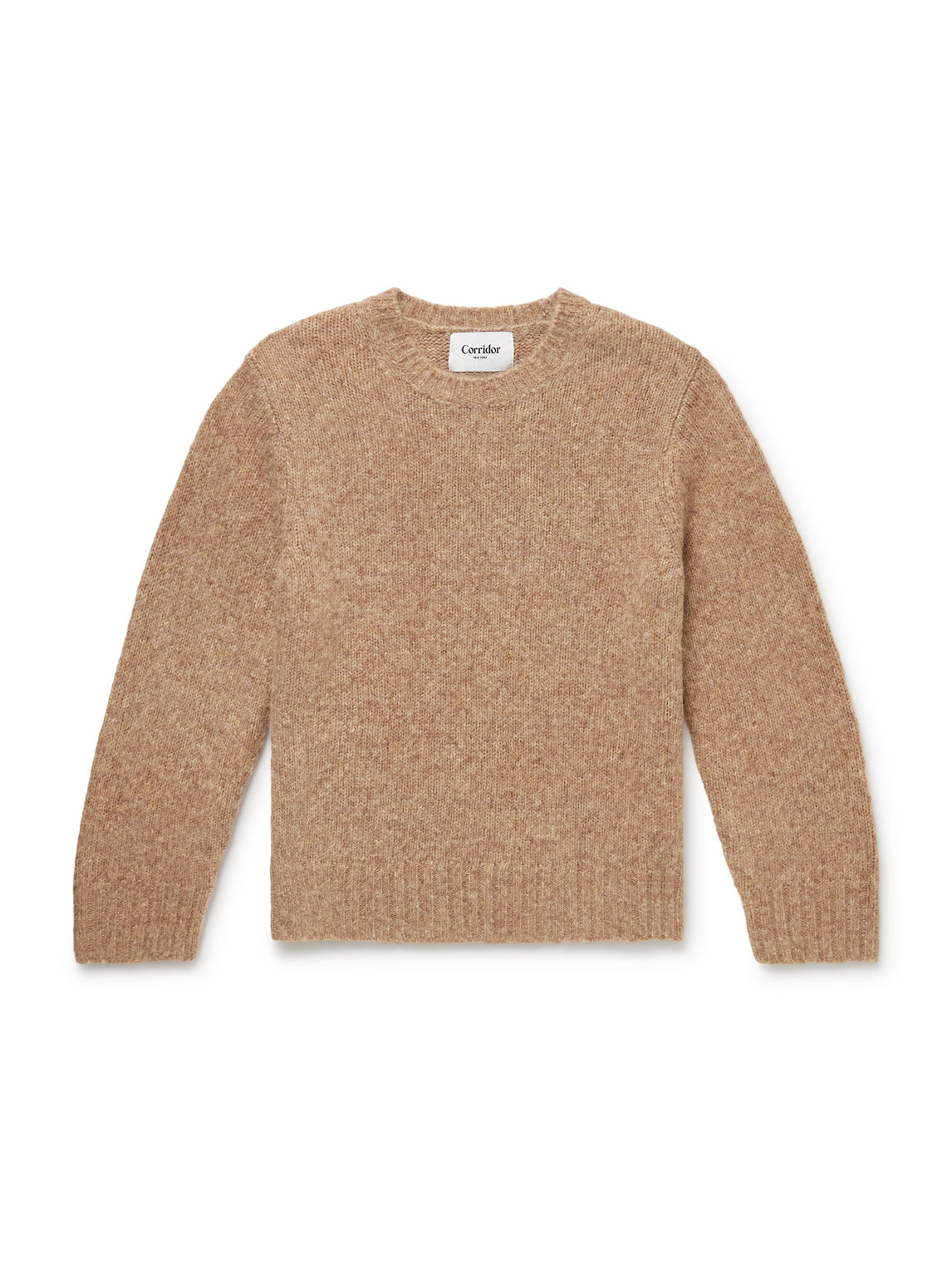 Corridor Minimalist Crewneck Sweatshirt With Round Neckline In Brown