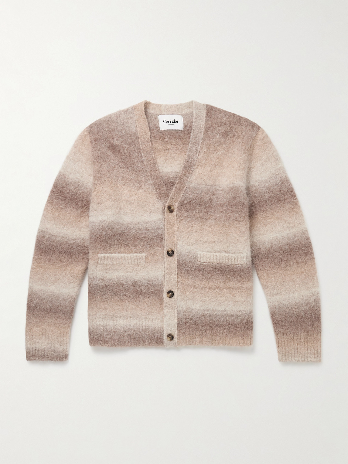 Corridor triped Brushed Alpaca-Blend Cardigan - Men