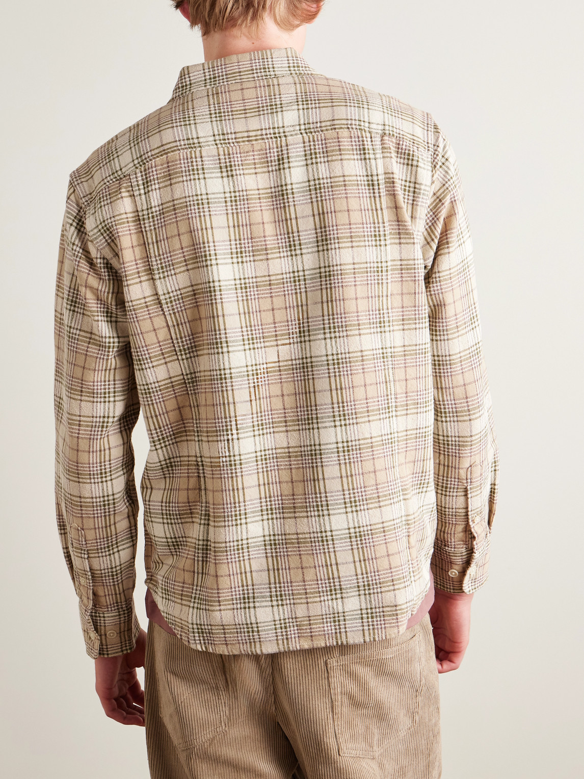 Corridor Birch Checked Cotton-canvas Shirt In Multi