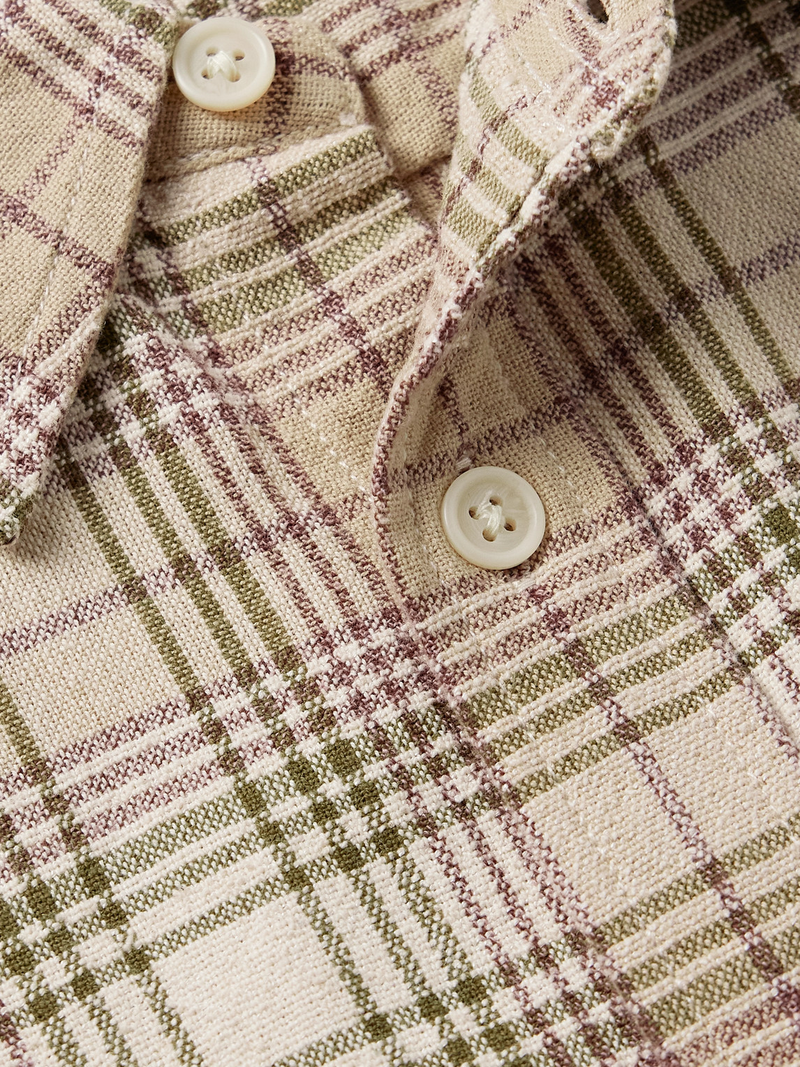 Corridor Birch Checked Cotton-canvas Shirt In Multi