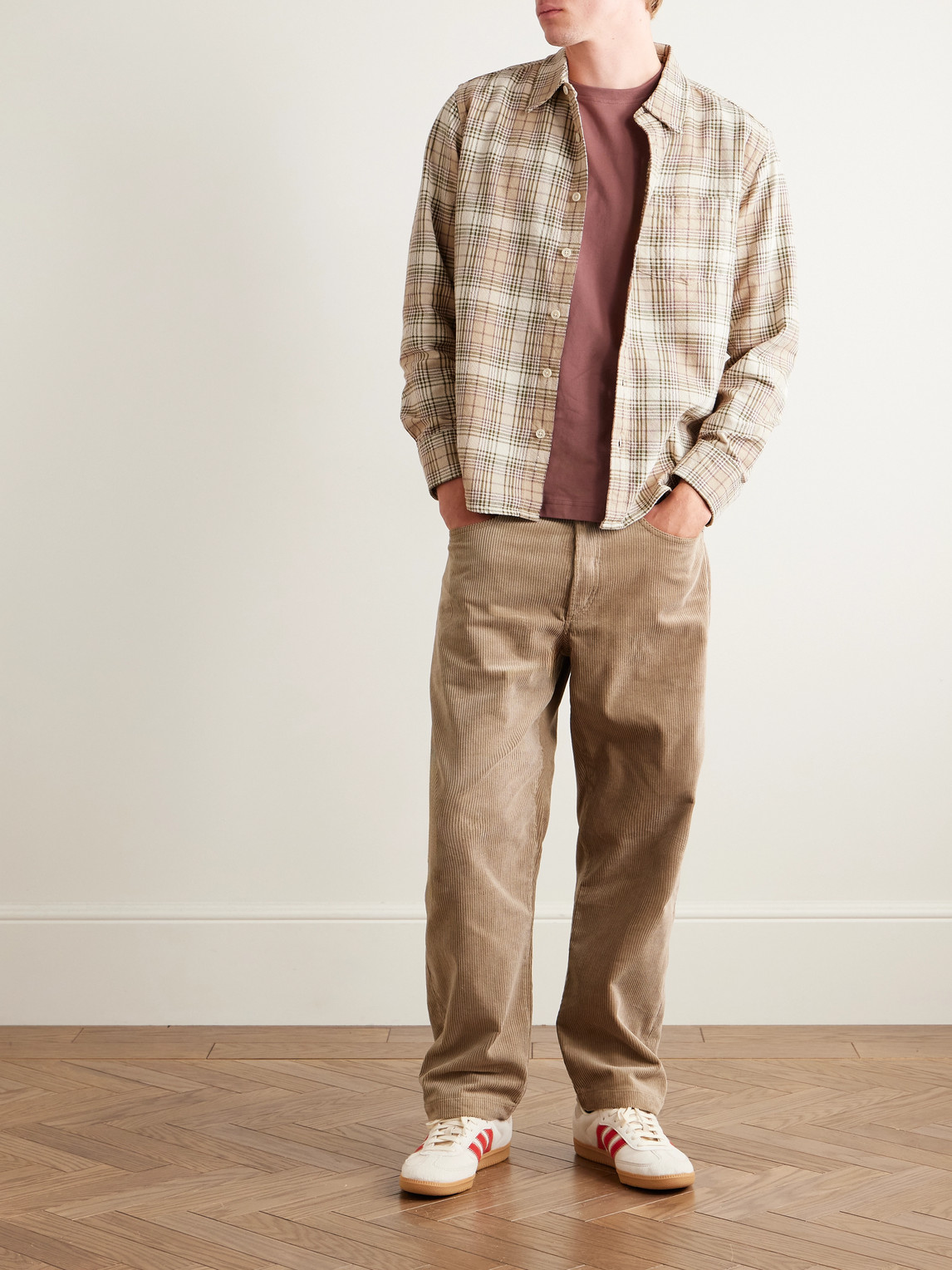 Corridor Birch Checked Cotton-canvas Shirt In Multi