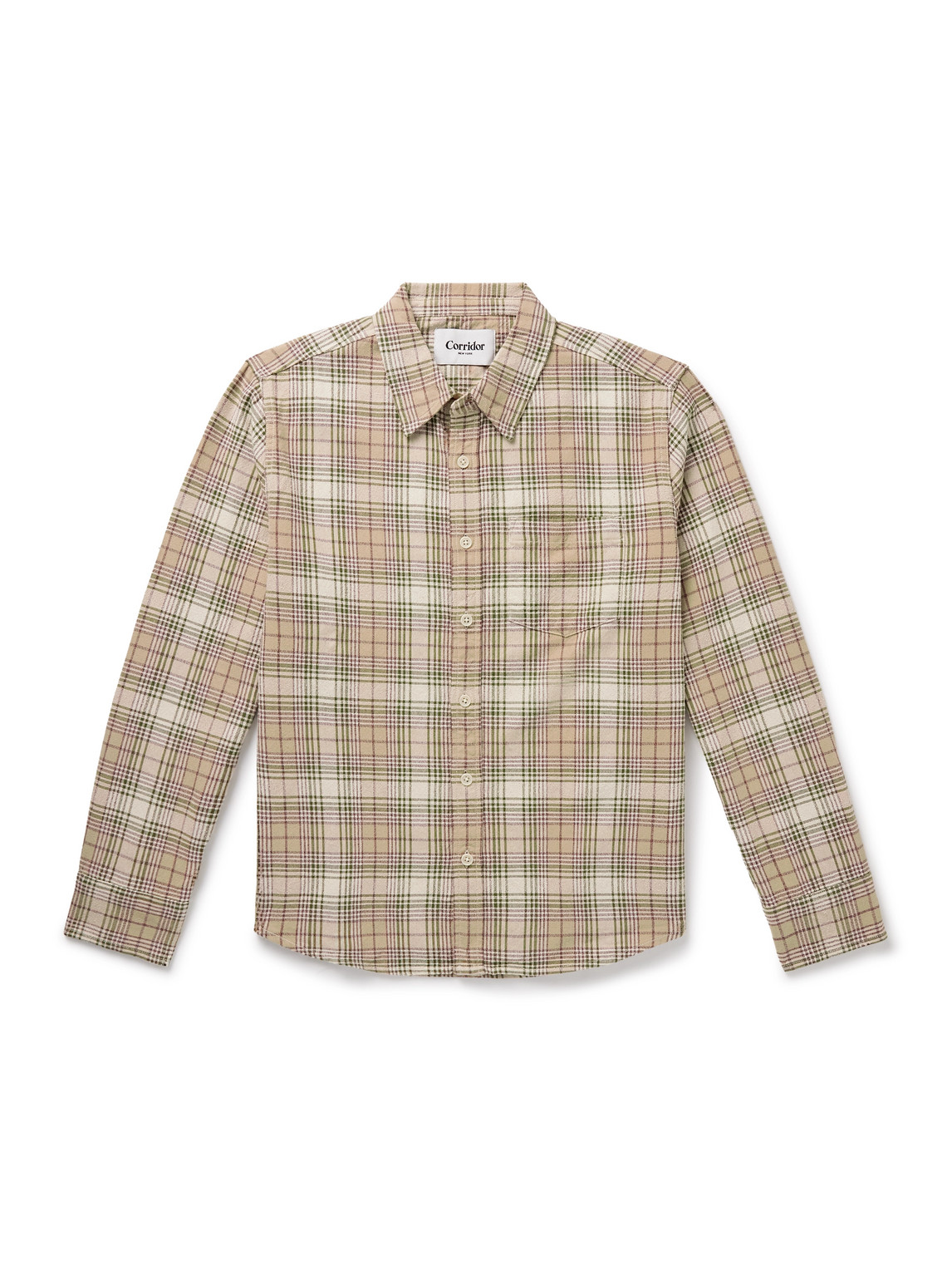 Corridor Birch Checked Cotton-canvas Shirt In Multi