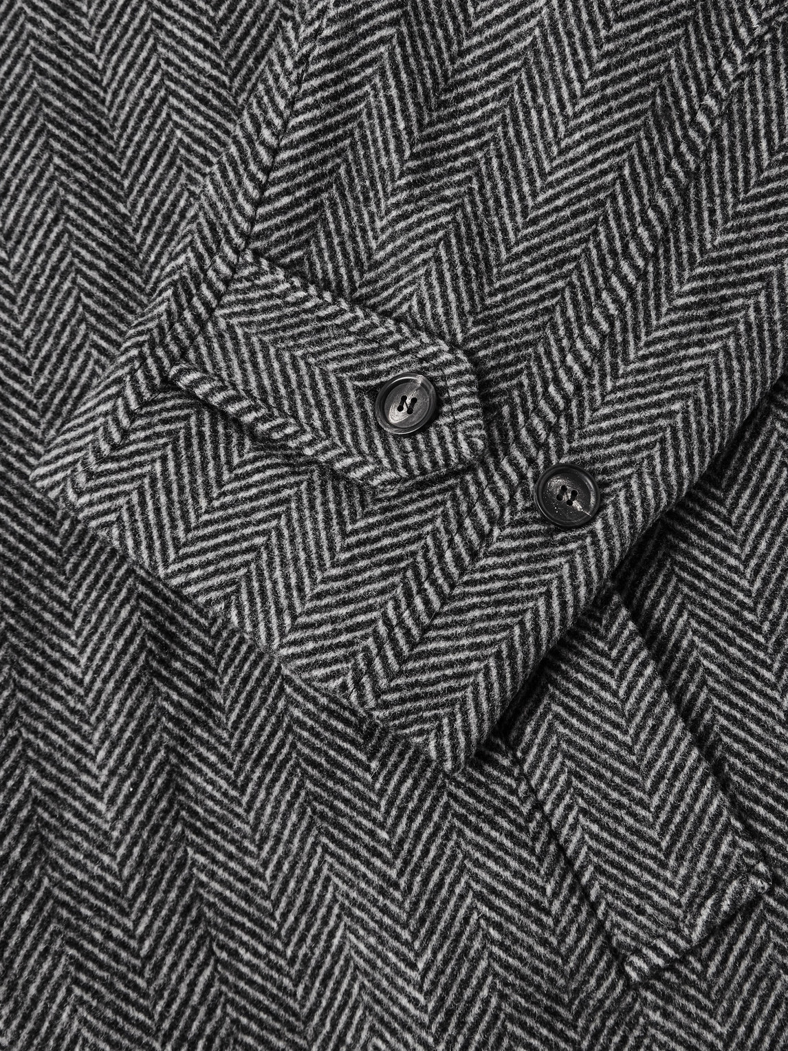 Corridor Herringbone Wool Coat In Gray
