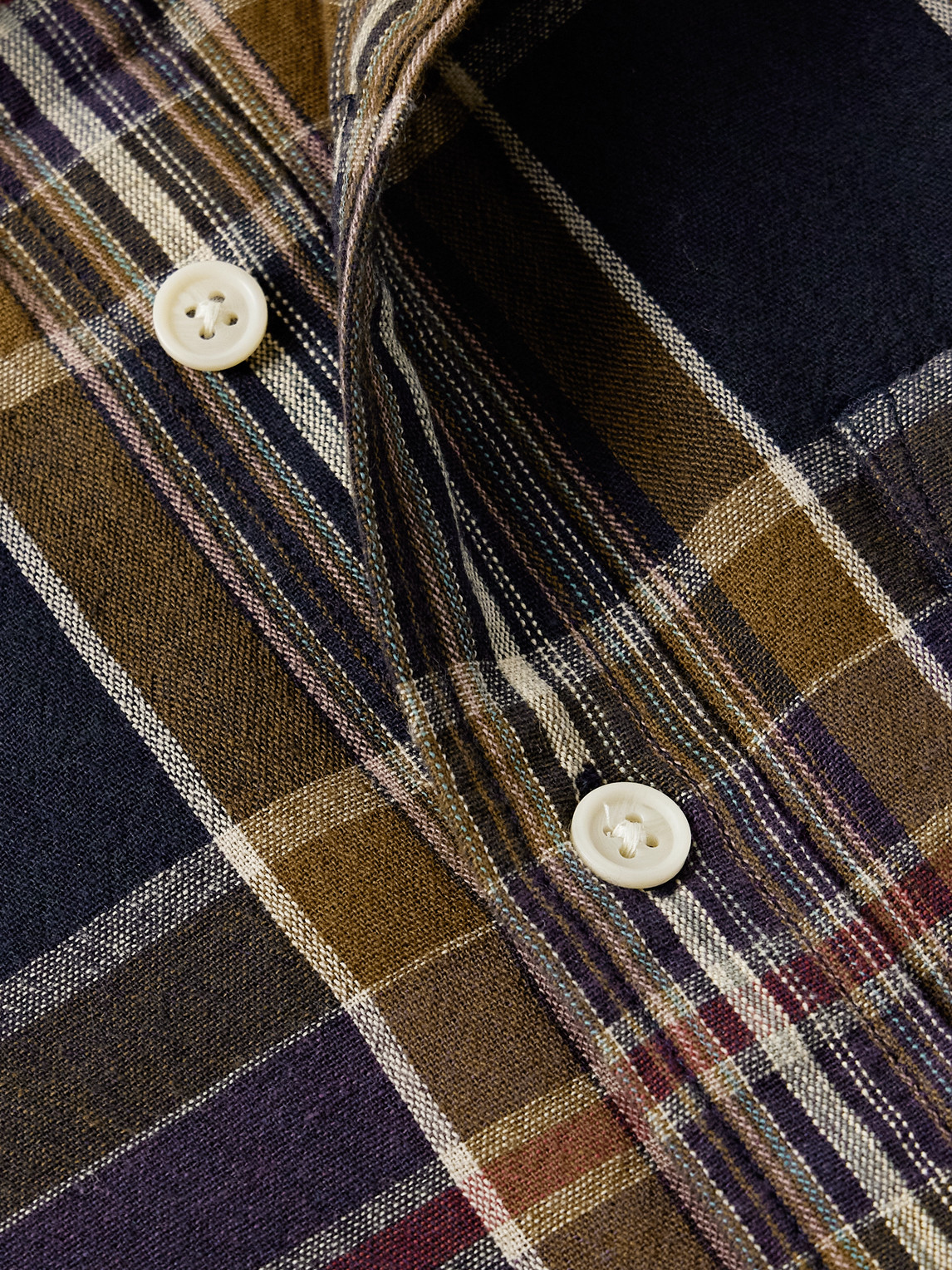 Corridor Tea Tree Checked Cotton Shirt In Blue