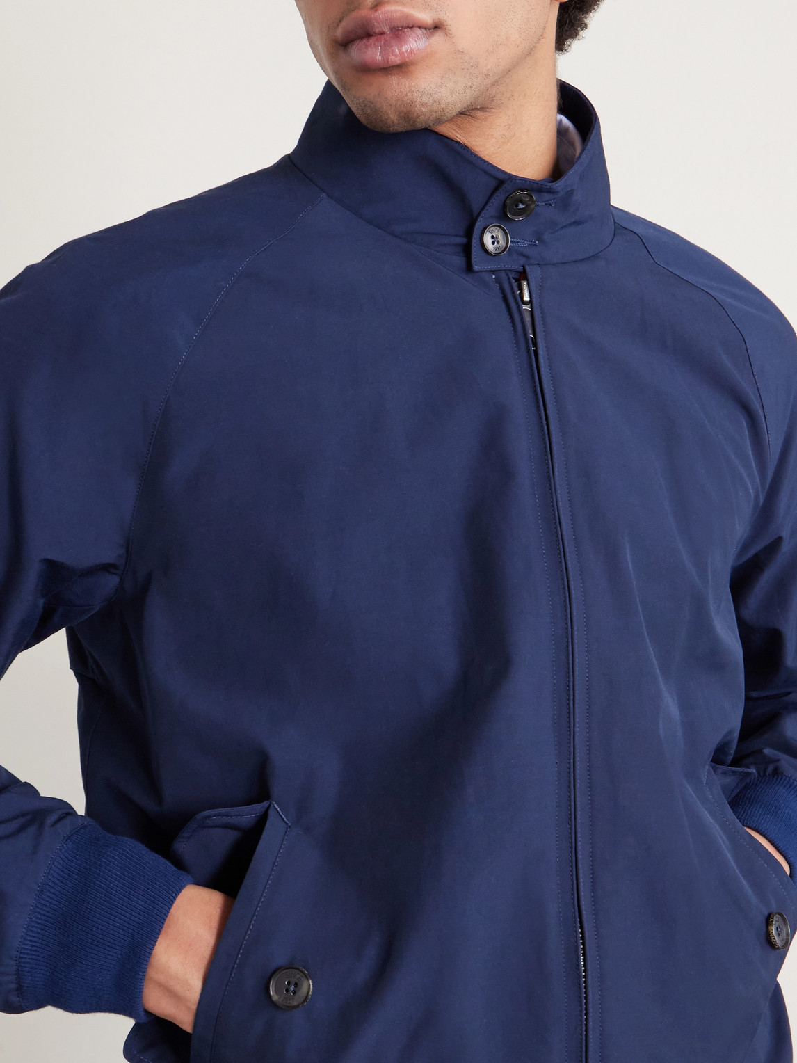 Baracuta G9 Shell Harrington Jacket In Blue