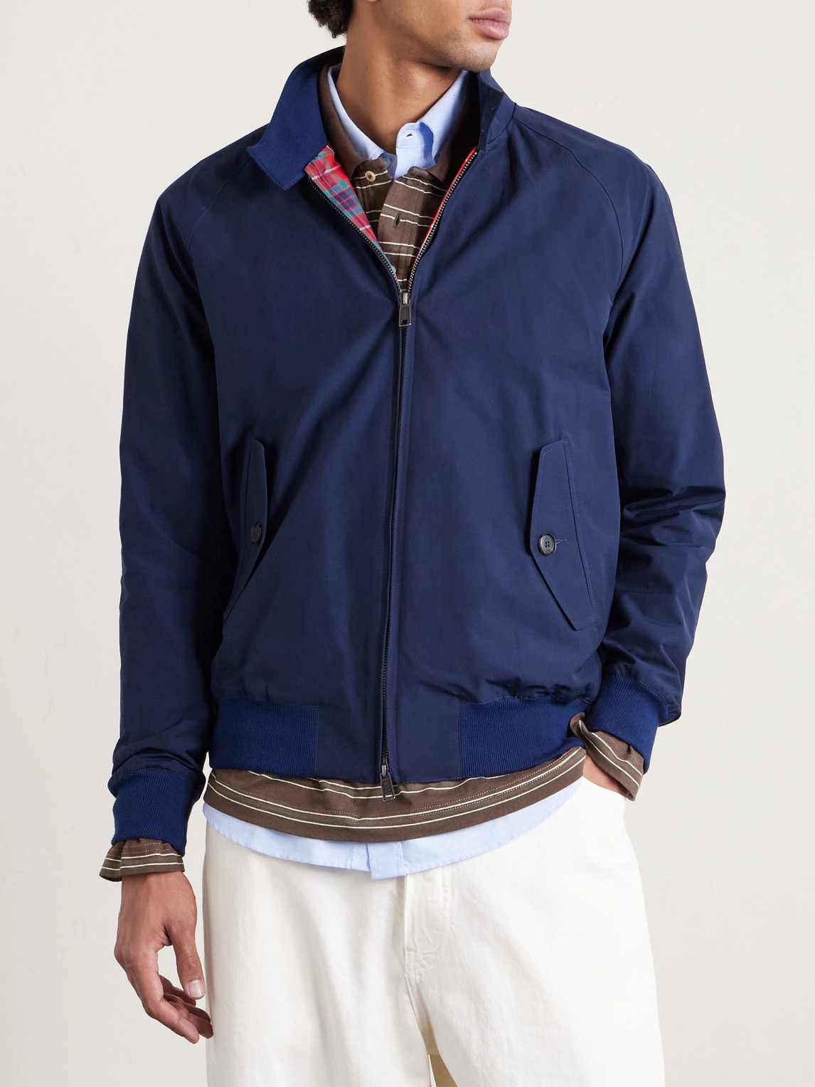 Baracuta G9 Shell Harrington Jacket In Blue